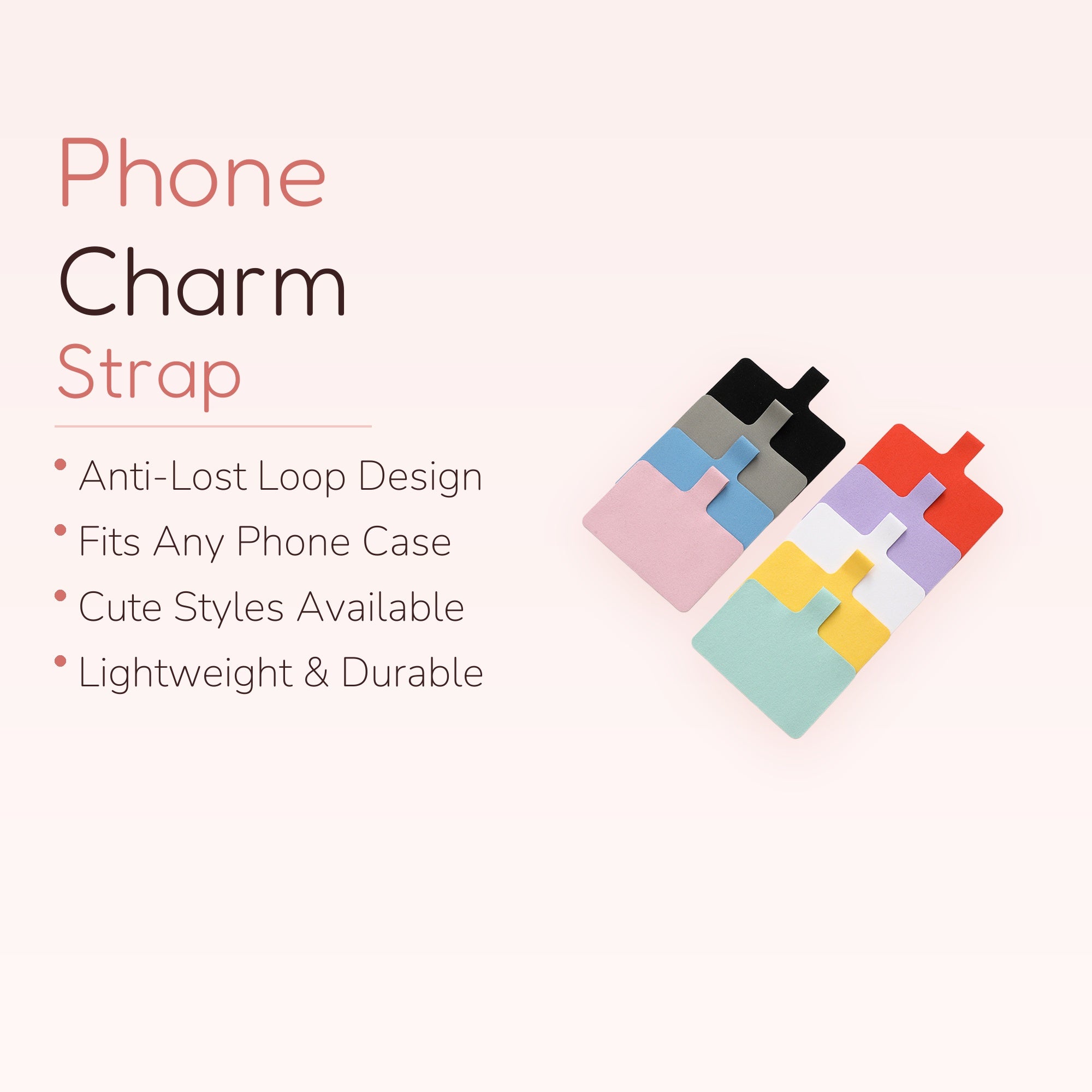 Colorful Phone Lanyard Patches | Aesthetic Universal Phone Tether Tabs