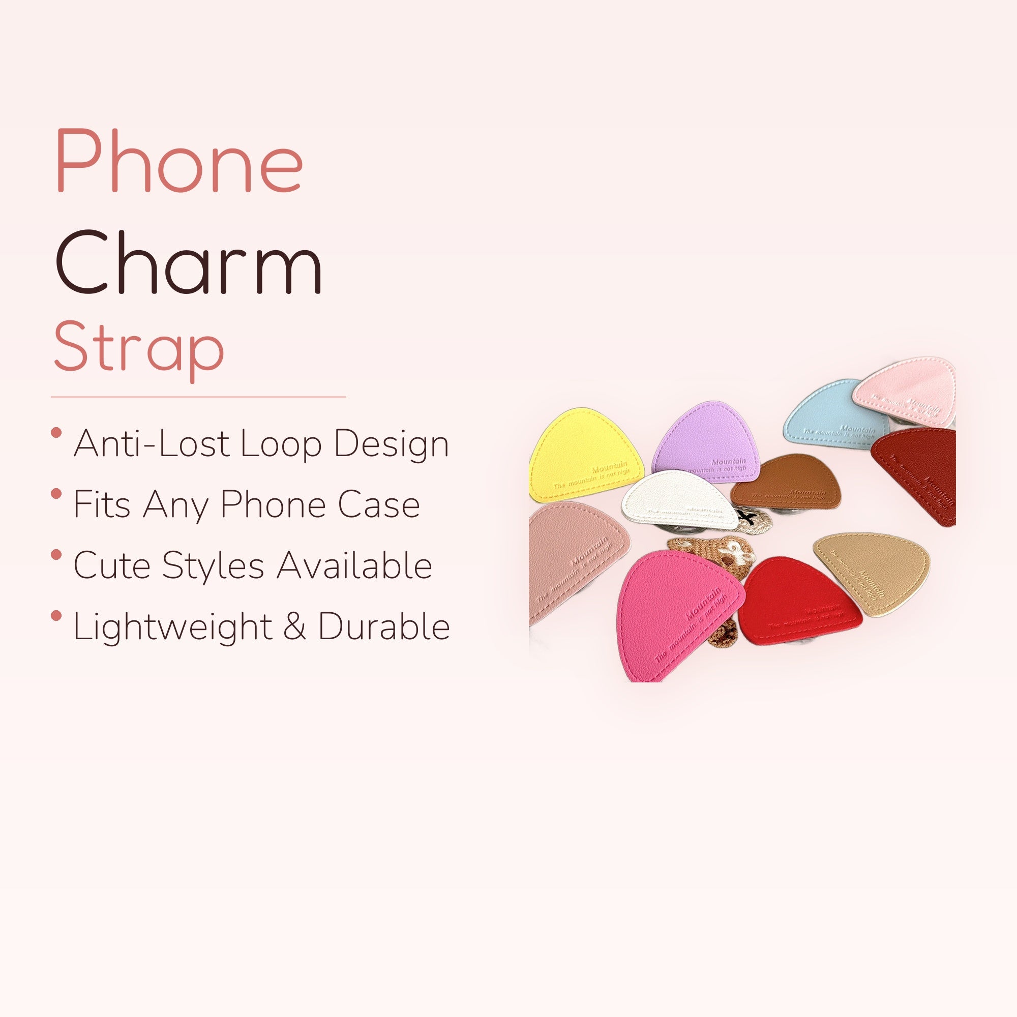 Pastel Mountain Phone Grip | Kawaii Faux Leather Pop Socket Stand