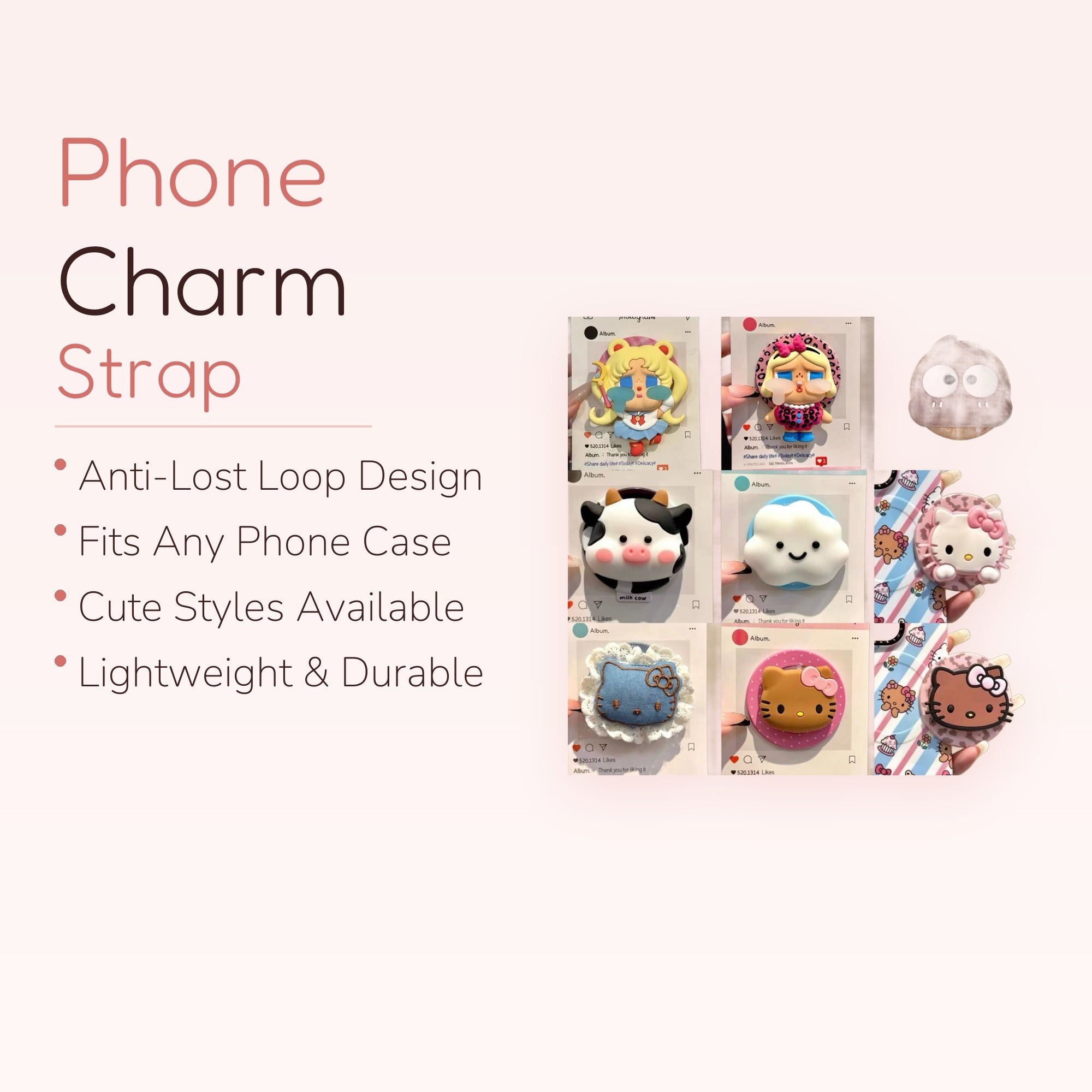 SIMPLYBUBBI — Chibi Crying Blue Tears Phone Grip | Kawaii Pop Socket Stand