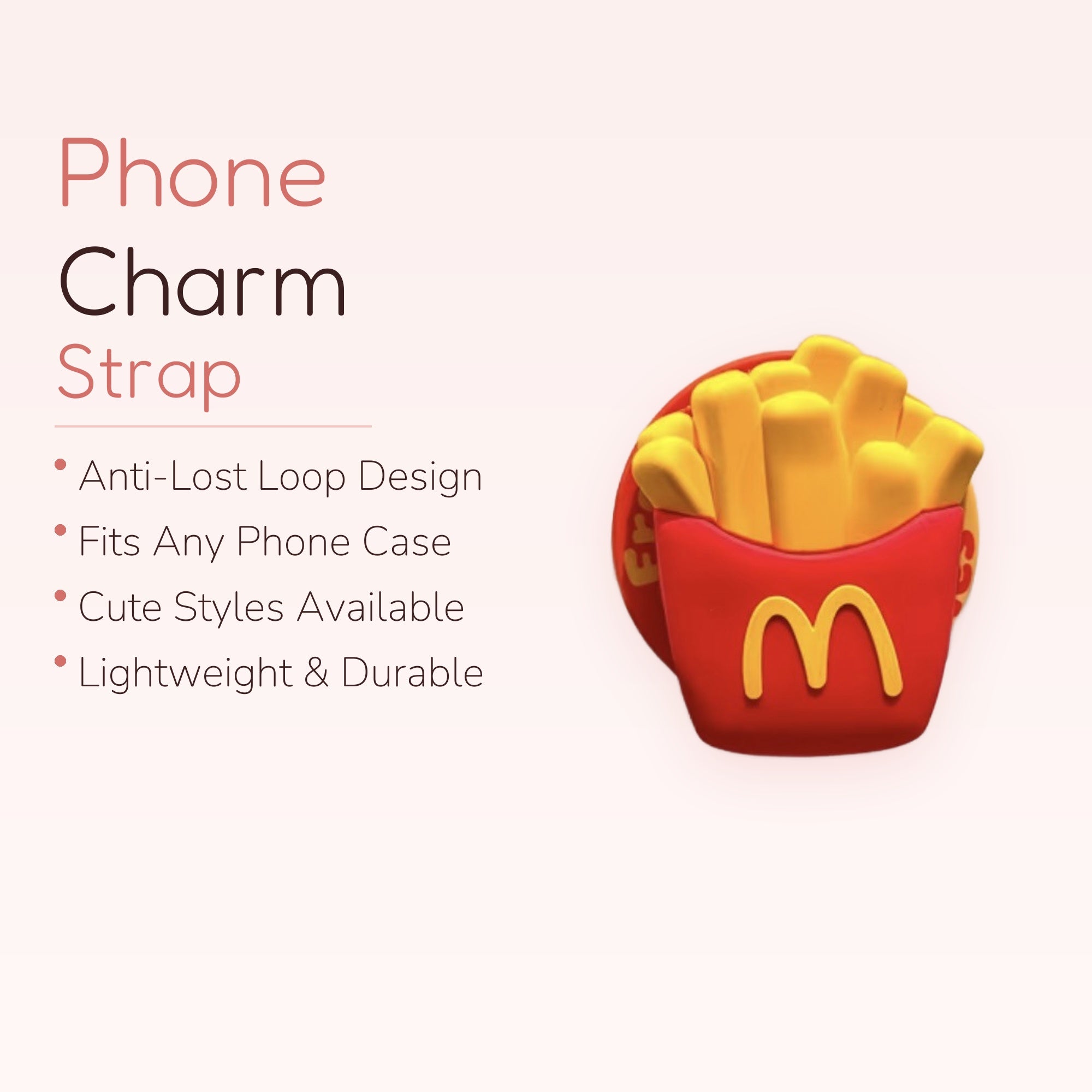 Kawaii French Fries McDonald's Phone Grip | Cute Fast Food Pop Socket Stand