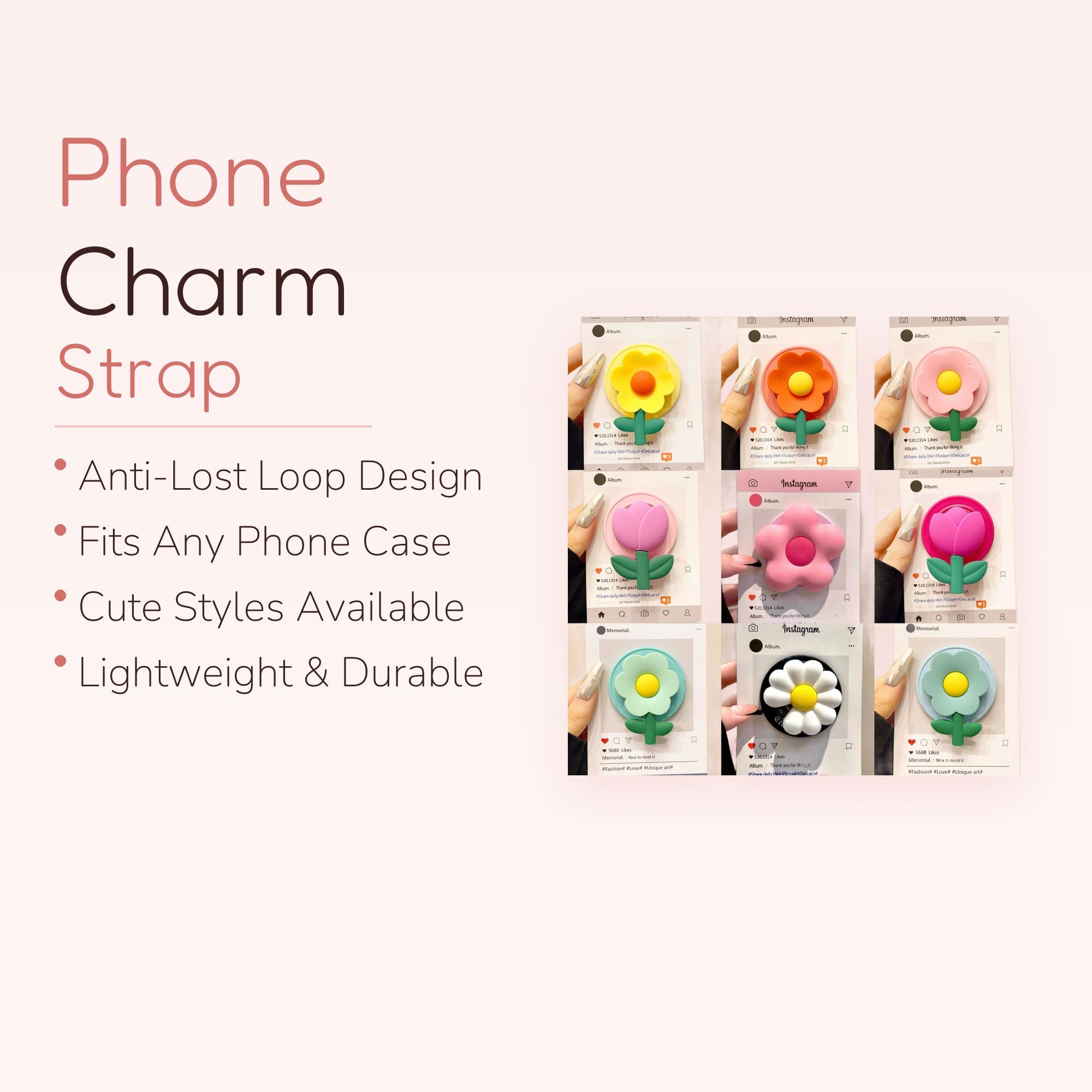 Kawaii Flower Phone Grip | Cute Floral Pop Socket Stand