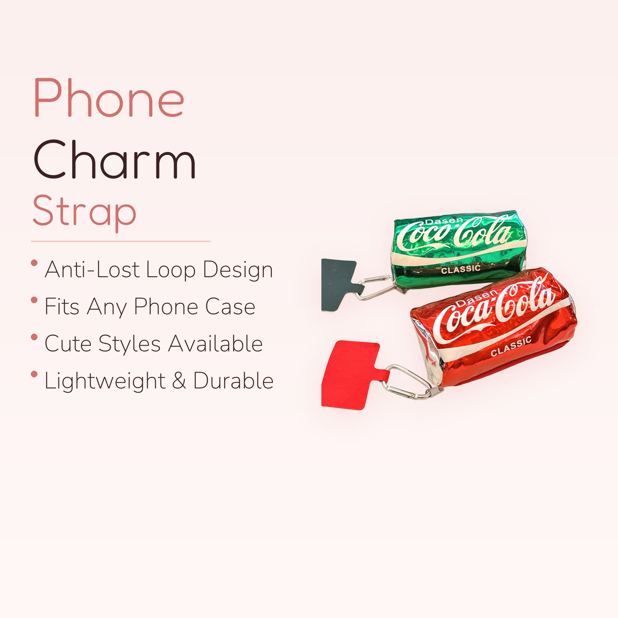 Coca-Cola Can Phone Charm | Kawaii Soda Can Keychain