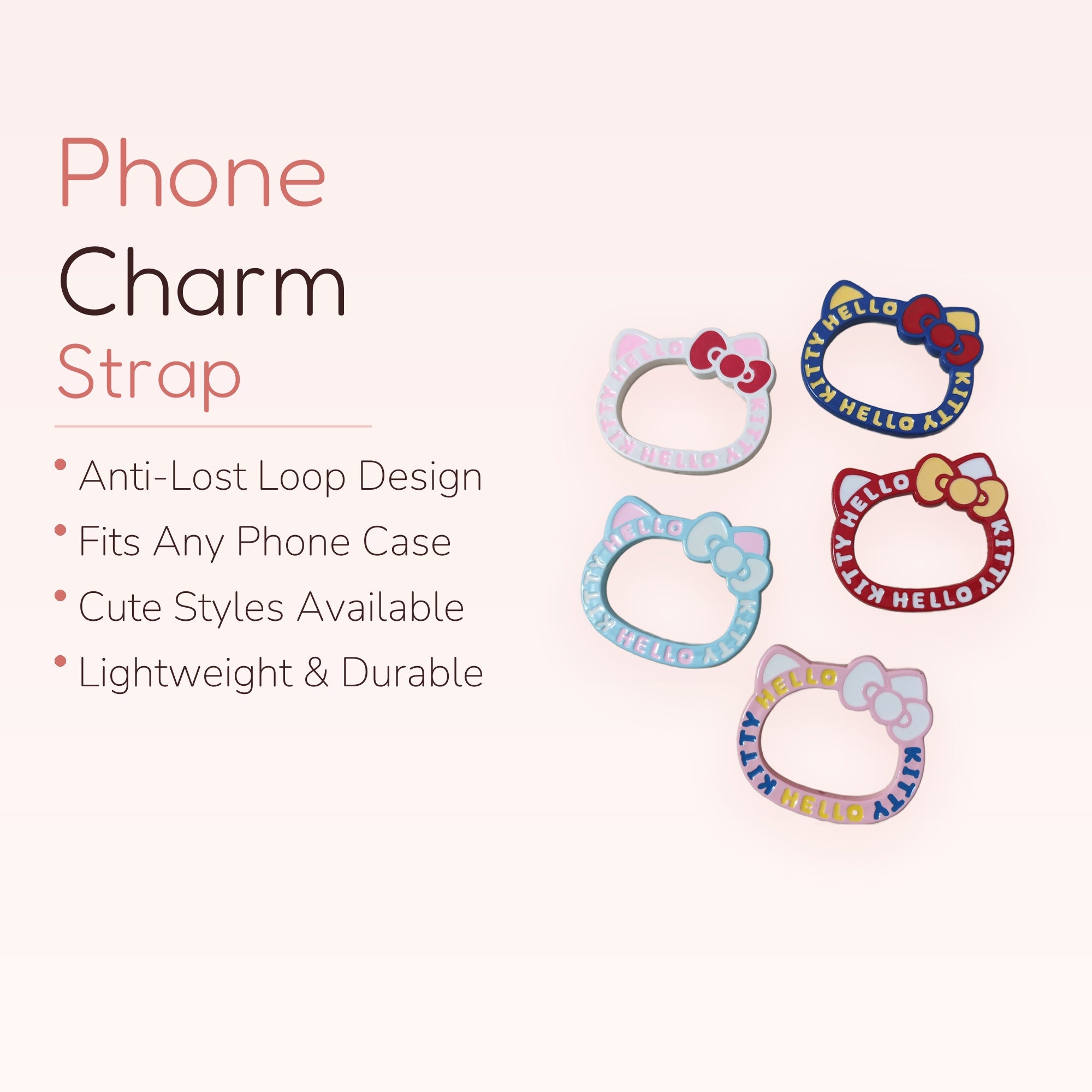 Hello Kitty Face Phone Ring | Cute Colorful 360° Finger Holder Kickstand
