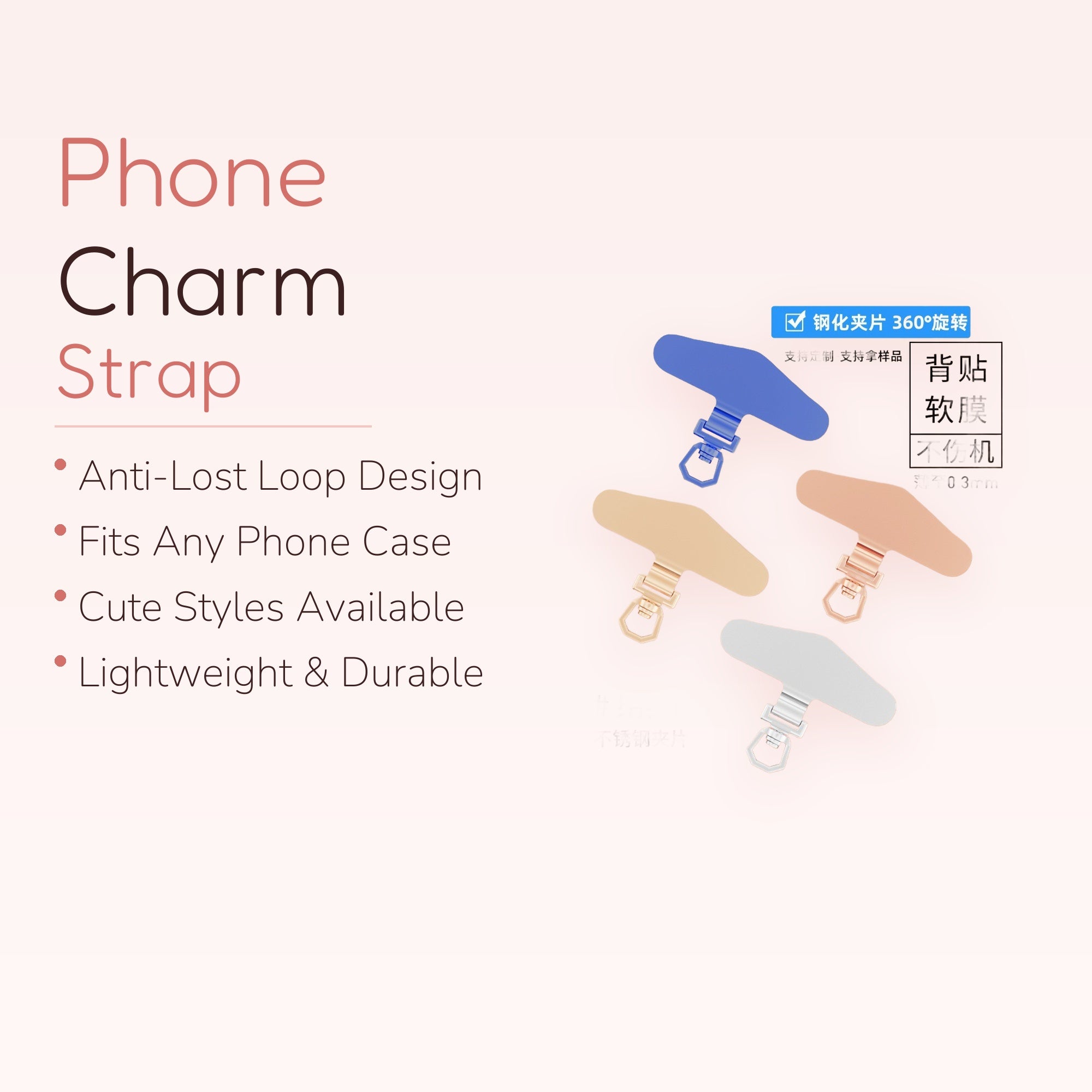 Durable Stainless Steel Phone Ring Holder | 360° Rotating Back Sticker Grip