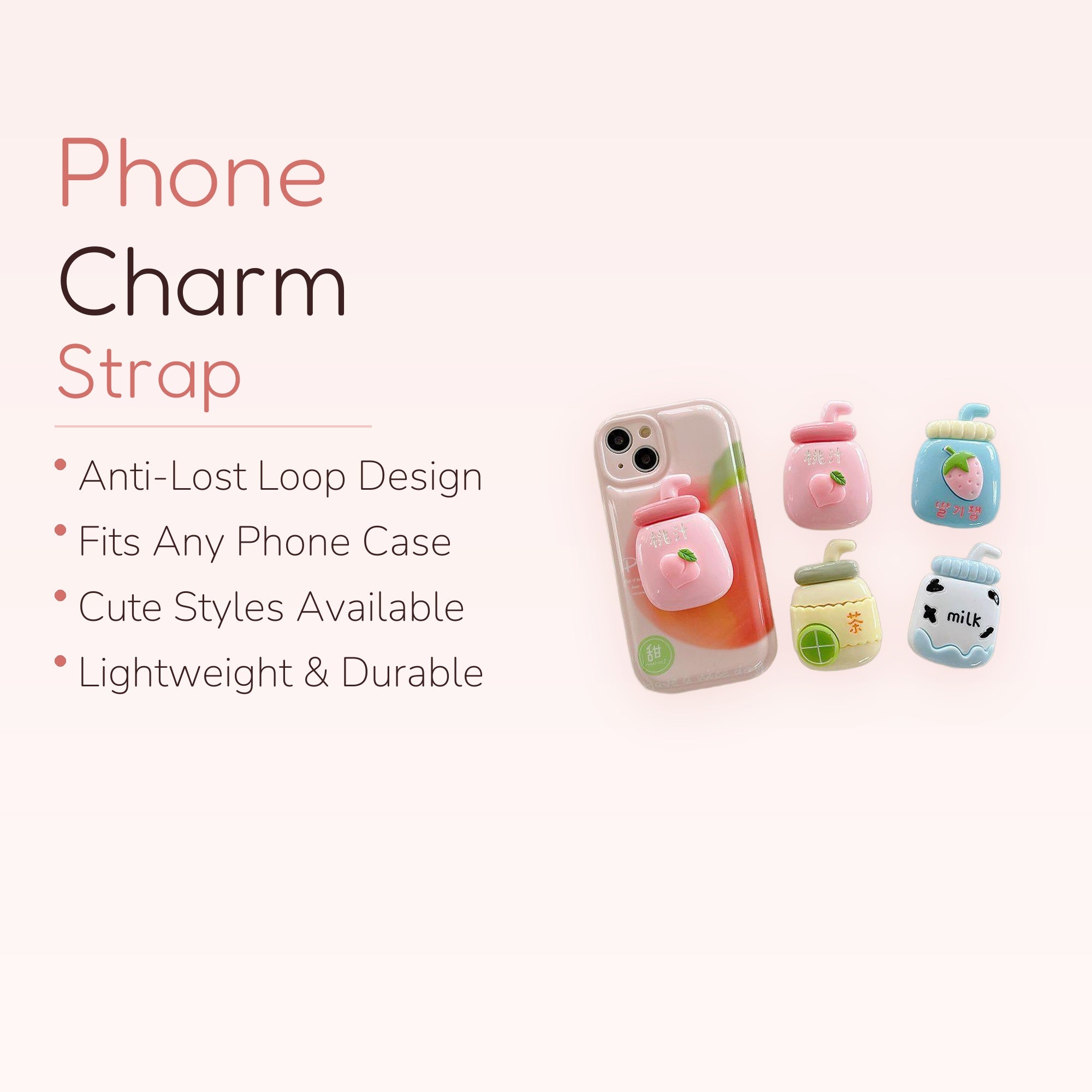 Kawaii Drink Bottle Phone Grip | Cute 3D Pop Socket Stand | Aesthetic Phone Accessory | Gift for Her