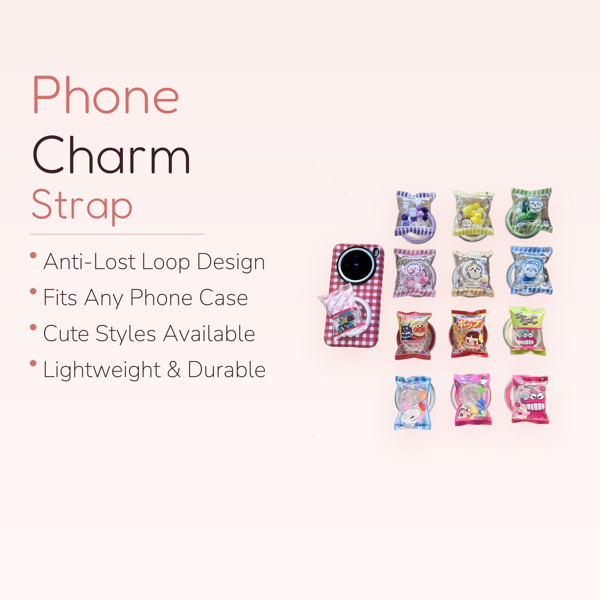 Kawaii Character Snack Bag Phone Grip | Cute Pop Socket Stand