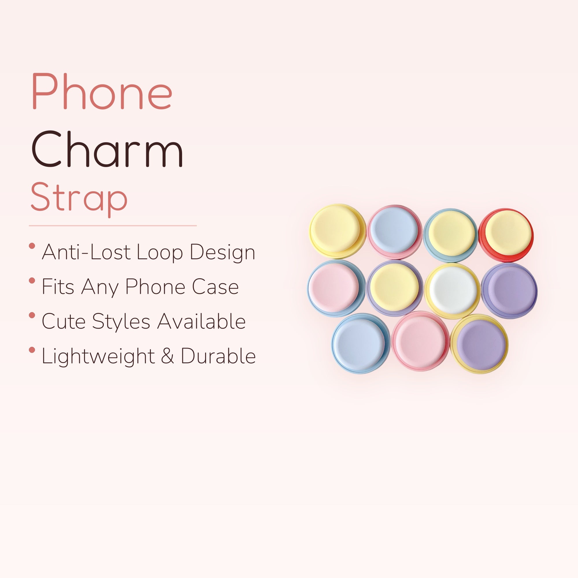 Pastel Silicone Circle Phone Grip | Cute Expandable Pop Socket Stand
