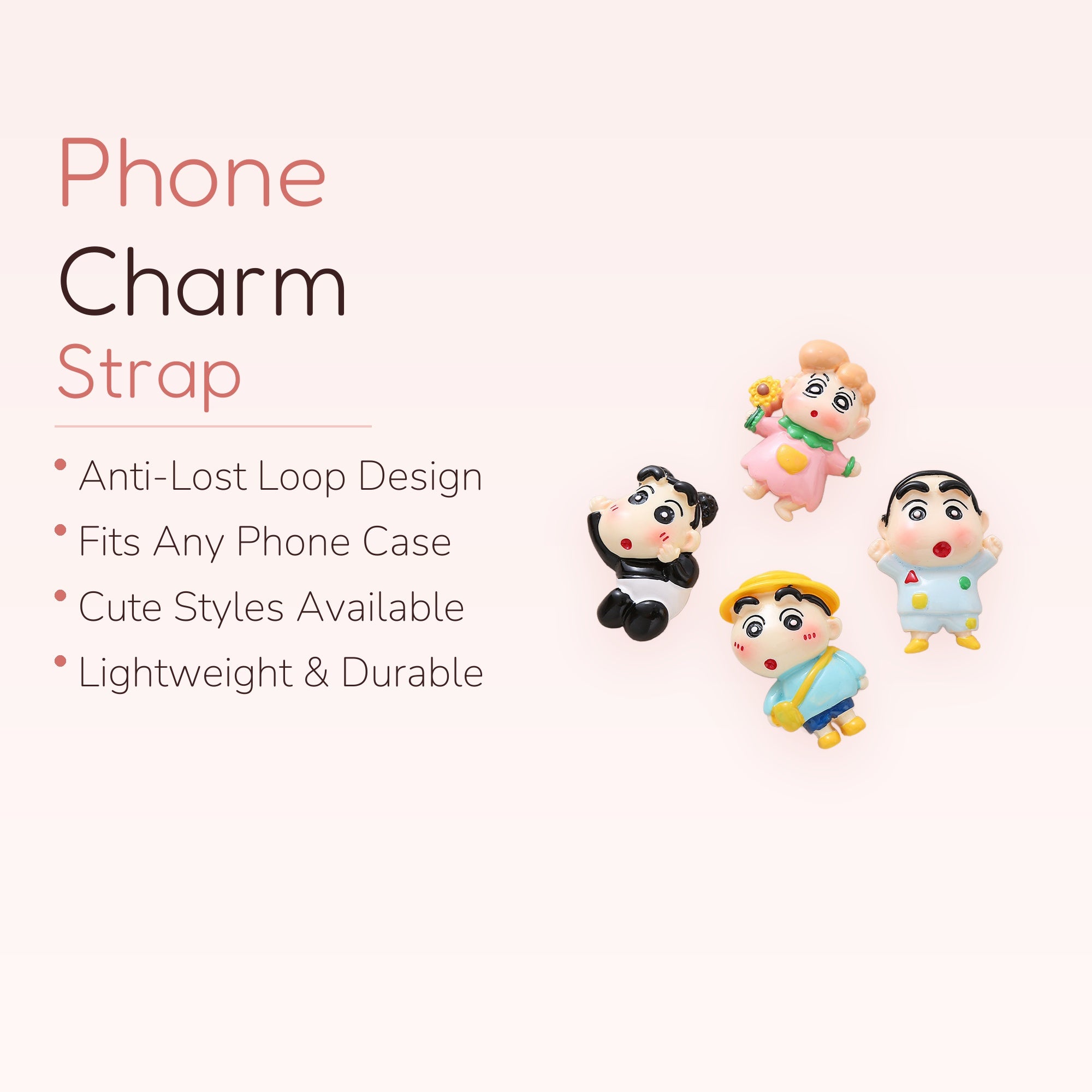 Kawaii Crayon Shin-chan Family Phone Grips | Cute Anime Pop Socket Stand
