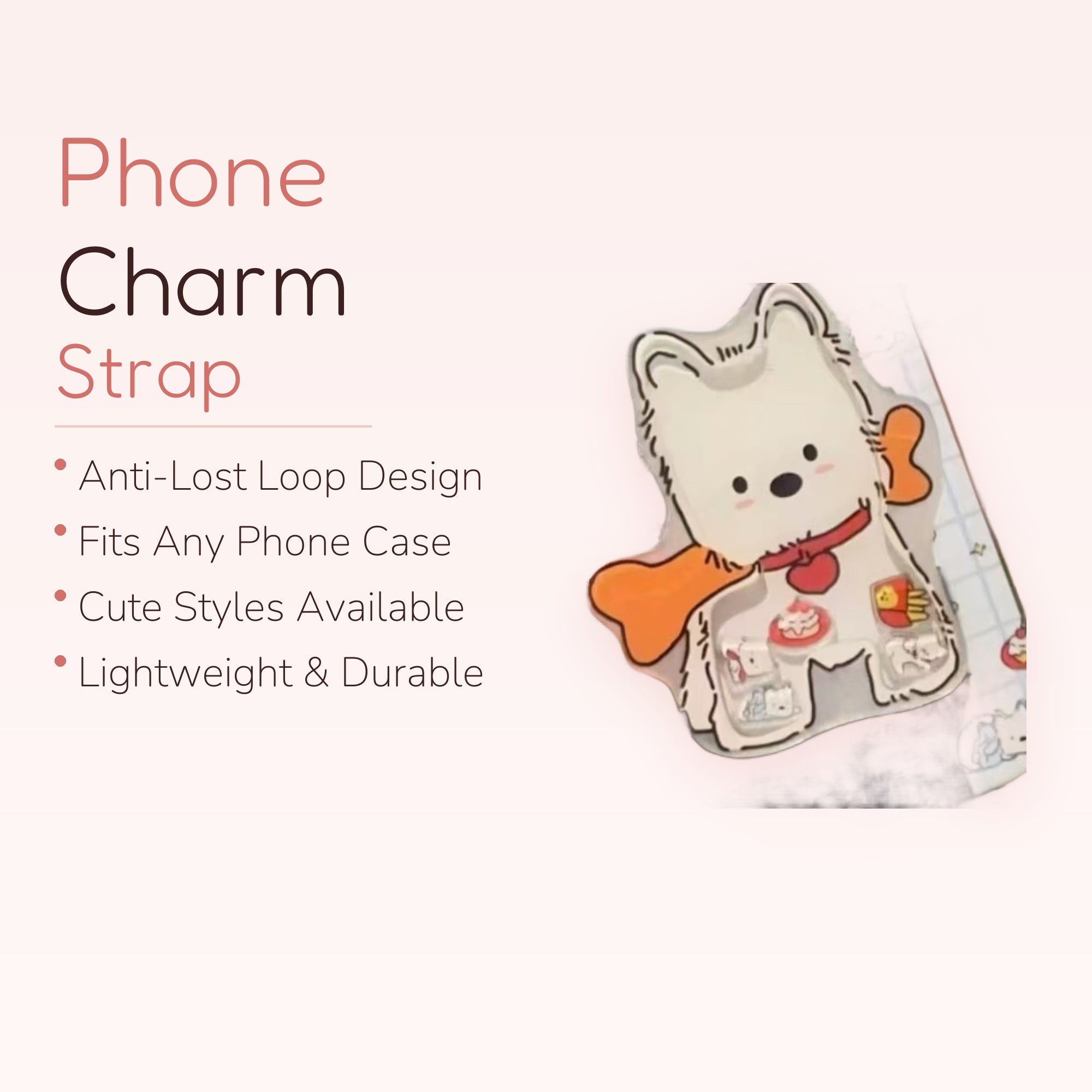 Kawaii White Puppy Dog Phone Grip | Cute Cartoon Animal Pop Socket Stand
