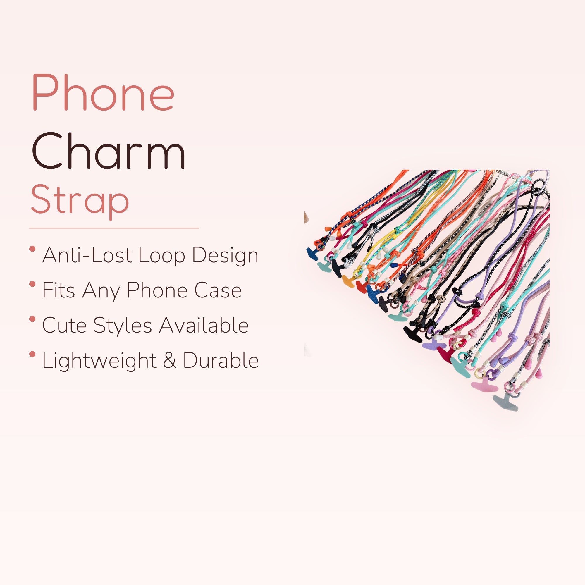 SIMPLYBUBBI — Multi-colored Rope Phone Strap | Adjustable Crossbody Lanyard with Anchor Tab