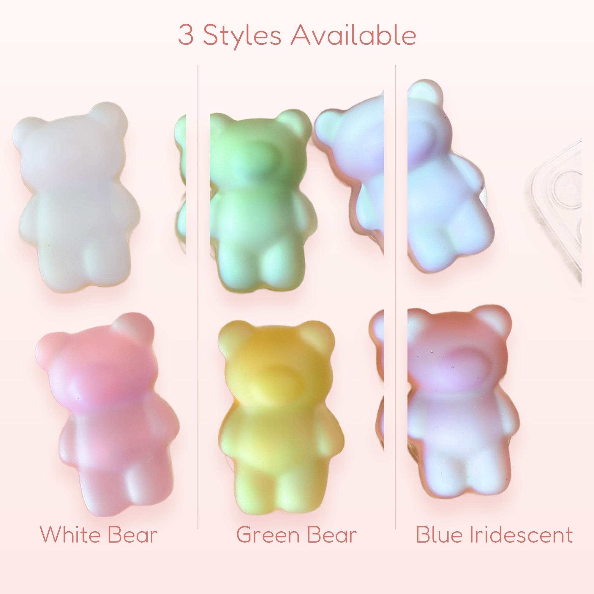 Kawaii Gummy Bear Phone Grip | Pastel Pop Socket Holder | Cute Phone Accessory | Y2K Aesthetic | Gift for Her