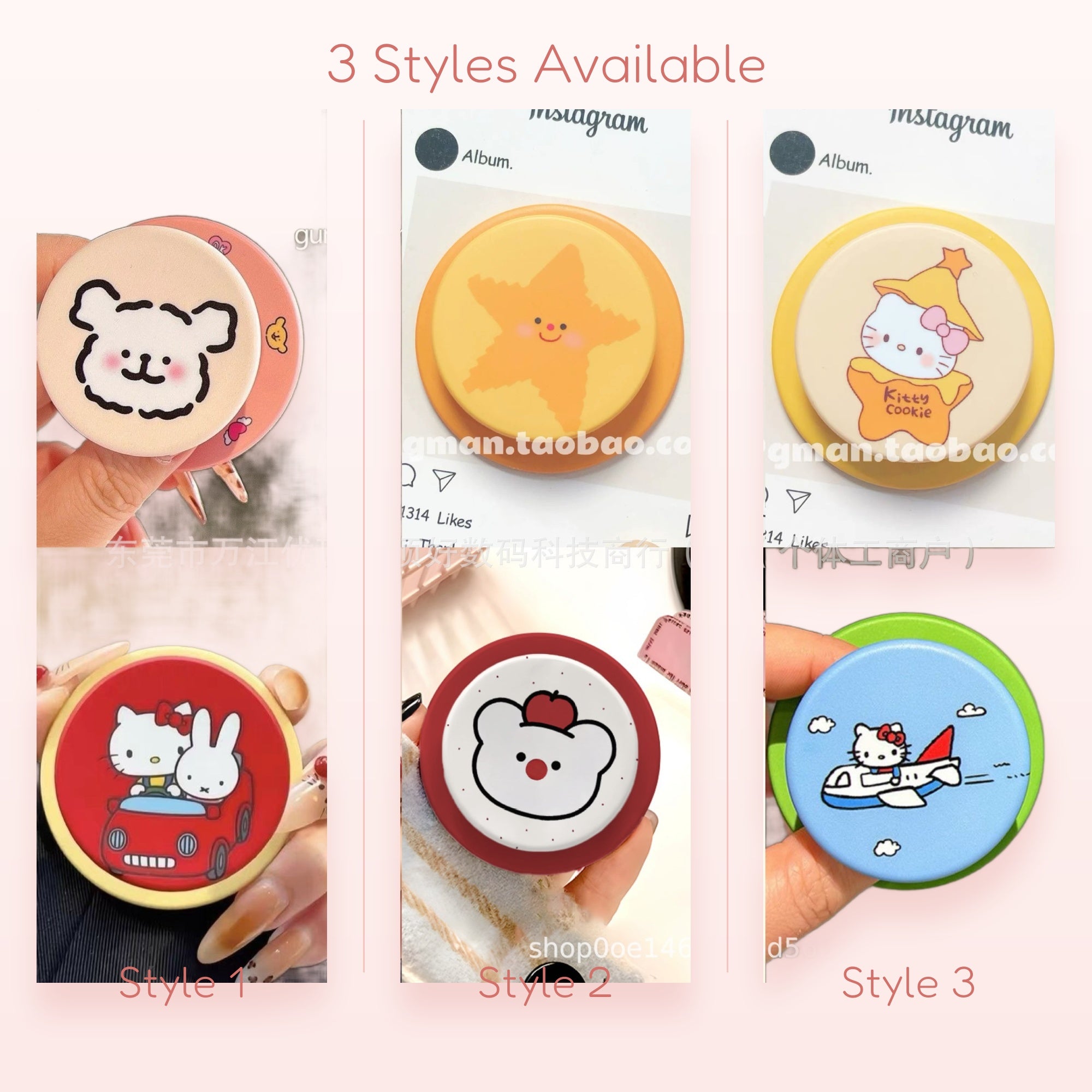 SIMPLYBUBBI — Cute Cartoon Animal Phone Grip | Expandable Pop Socket Stand