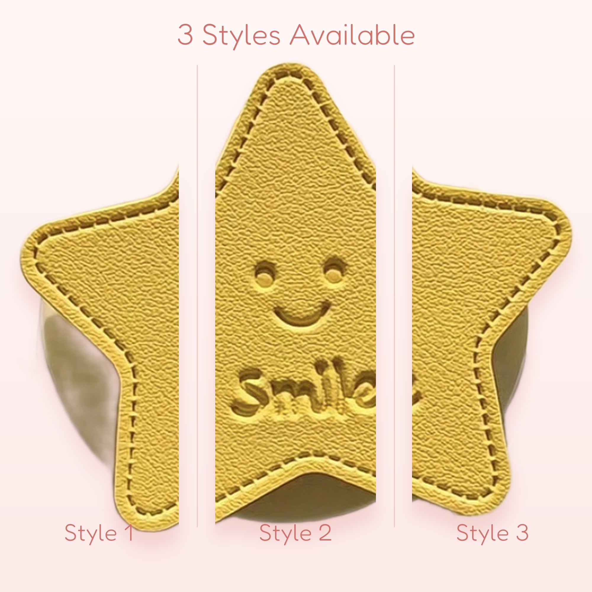 Cute Yellow Star Smile Phone Grip | Kawaii Pop Socket Stand