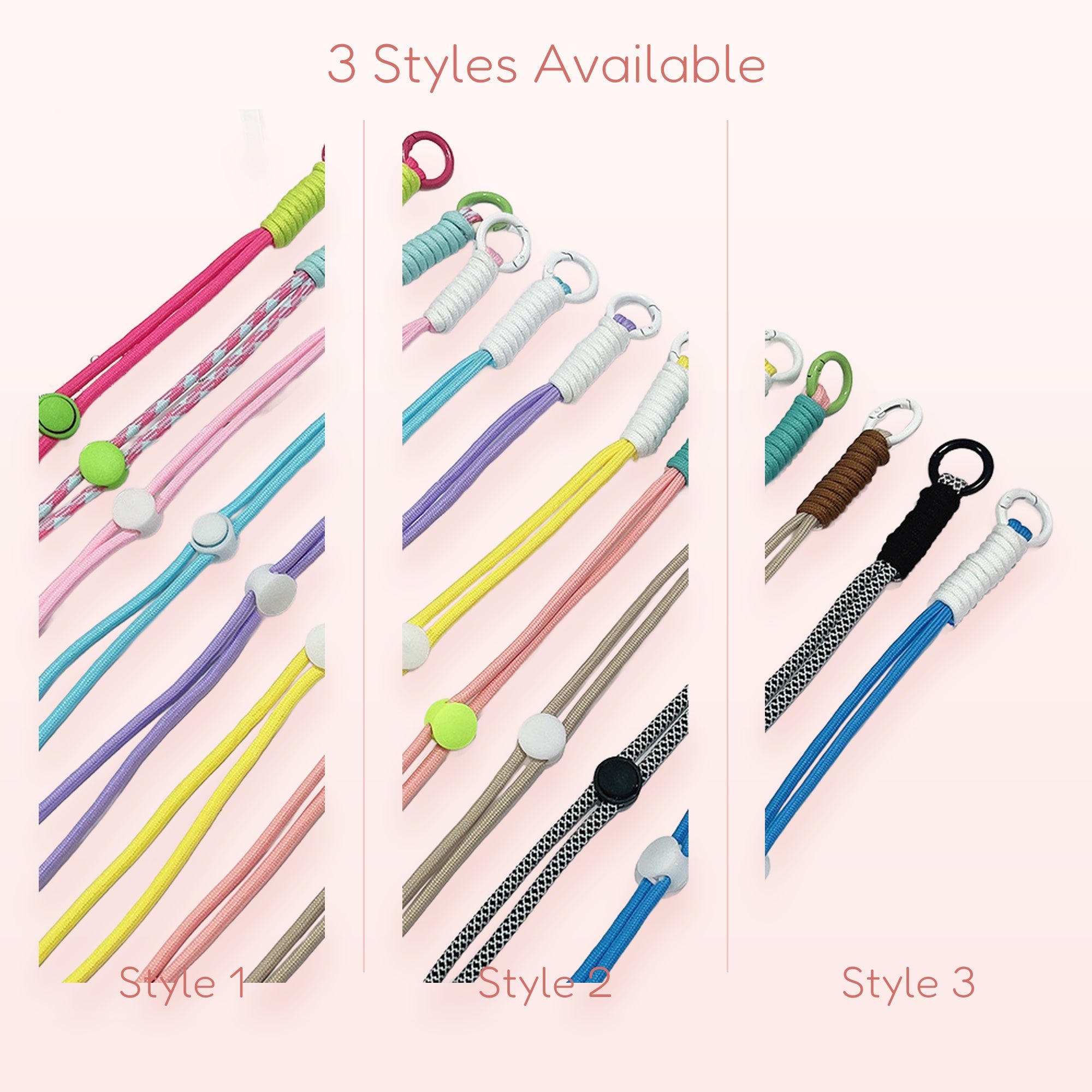 Colorful Adjustable Phone Lanyard | Cute Mask Strap with Cord Lock