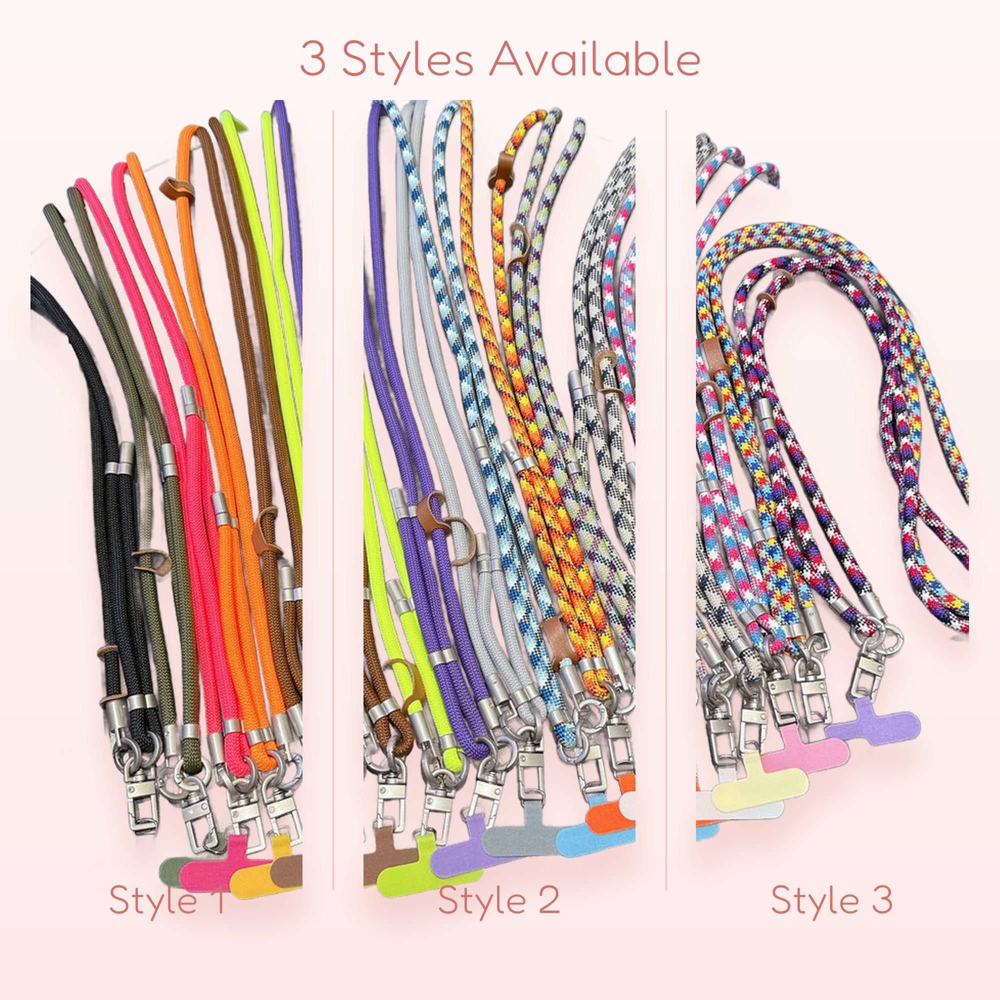 SIMPLYBUBBI — Multi-Color Braided Rope Phone Strap | Adjustable Crossbody Lanyard