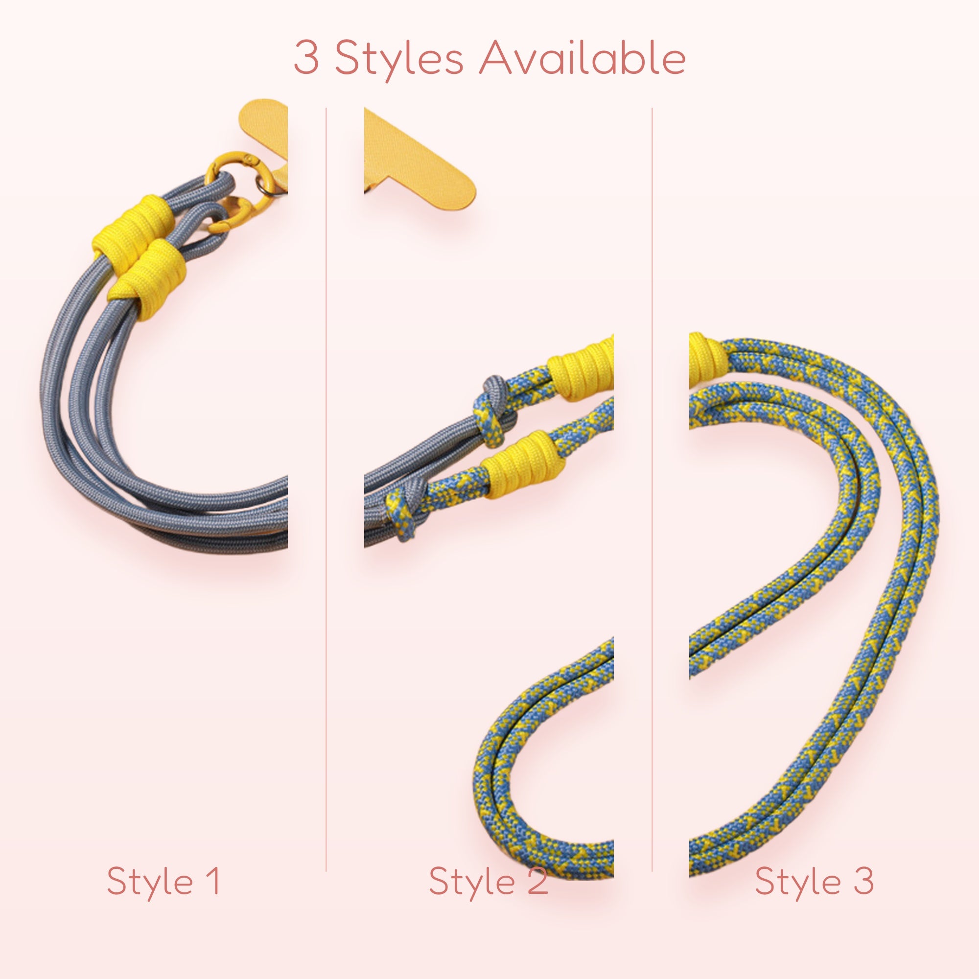 Braided Rope Phone Lanyard | Adjustable Crossbody Wrist Neck Strap