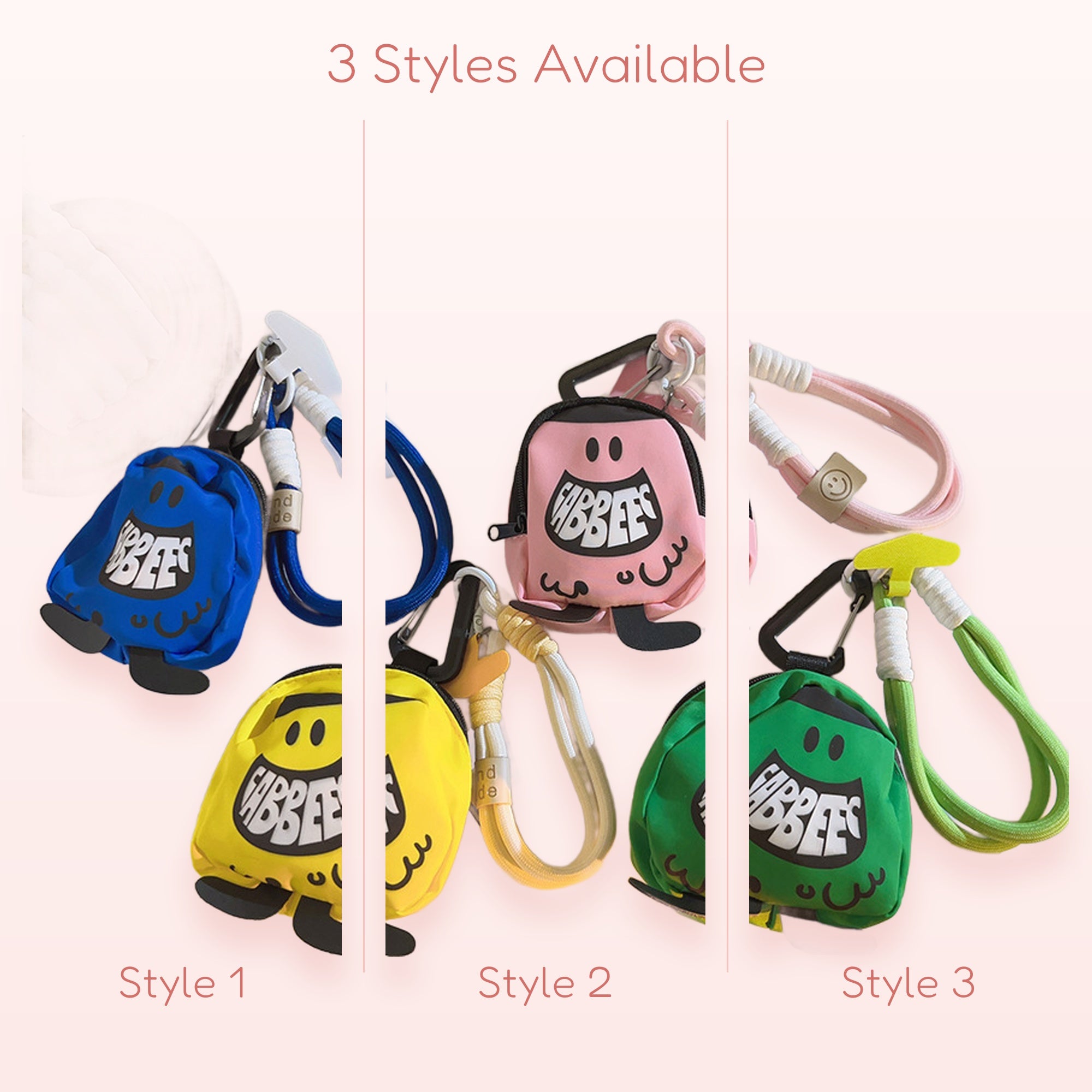 Kawaii Mini Backpack Phone Charm | Cute Cartoon Character Wrist Lanyard