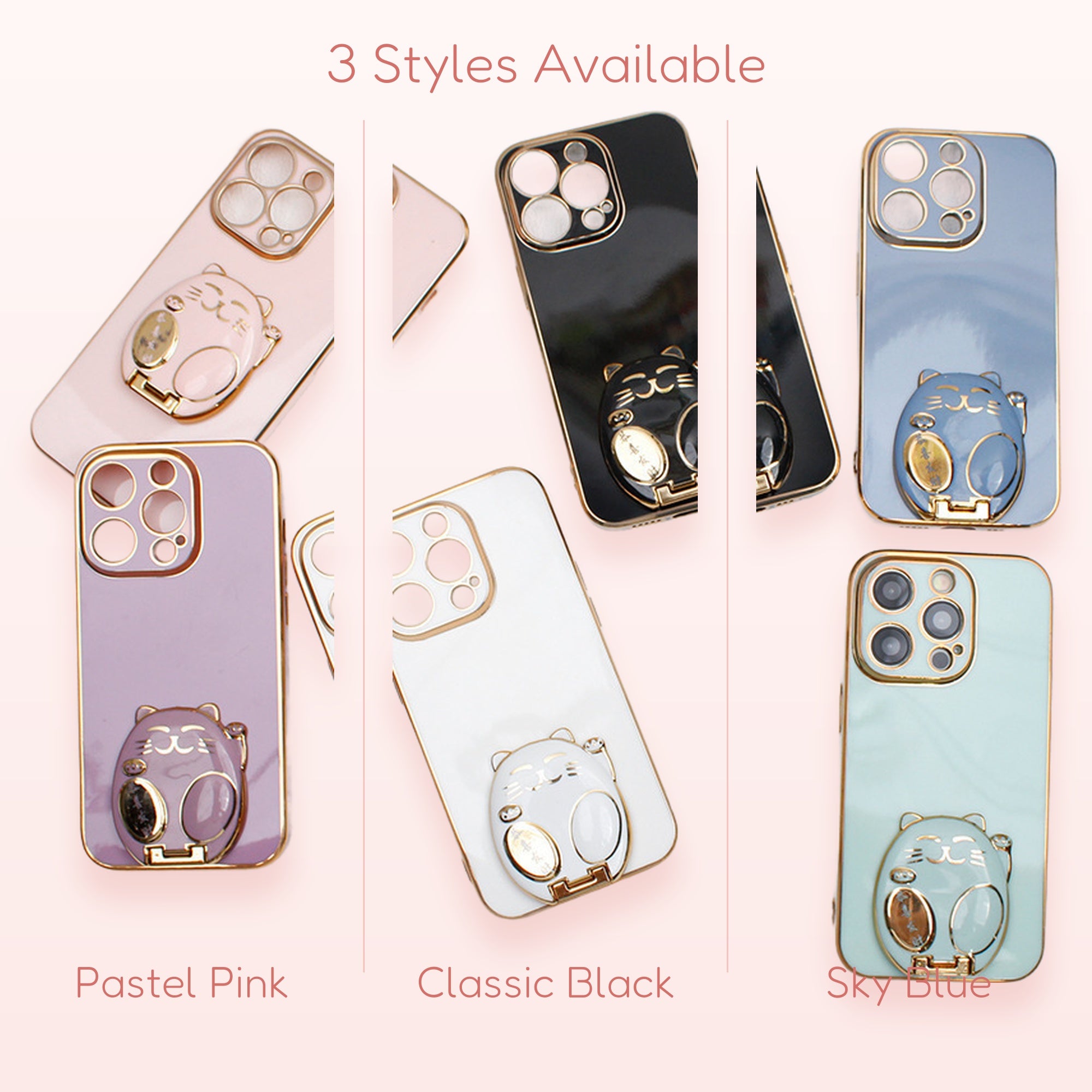 Lucky Cat Phone Grip Stand | Kawaii Maneki Neko Phone Holder