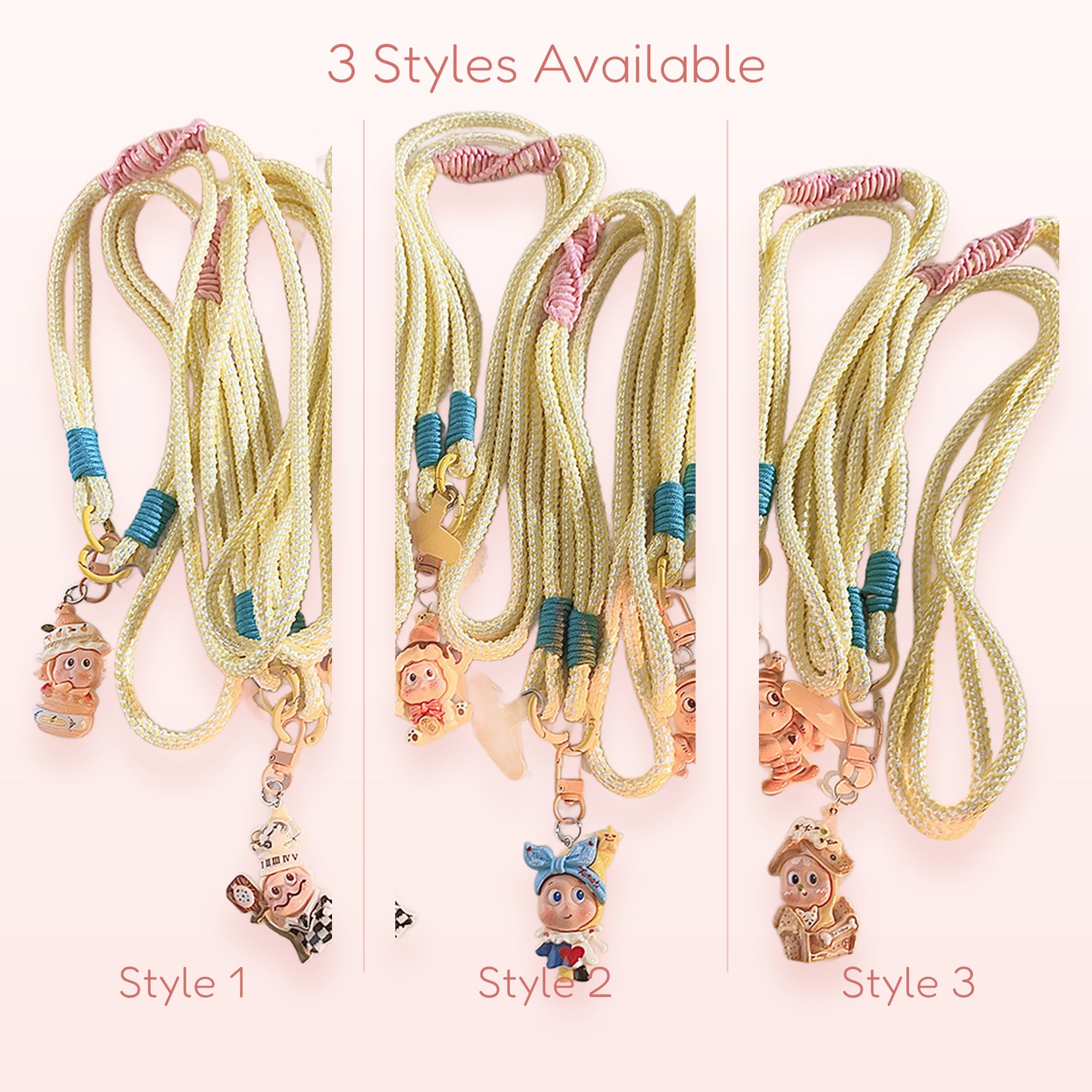 SIMPLYBUBBI — Whimsical Figurines & Braided Neck Strap | Kawaii Phone Lanyard
