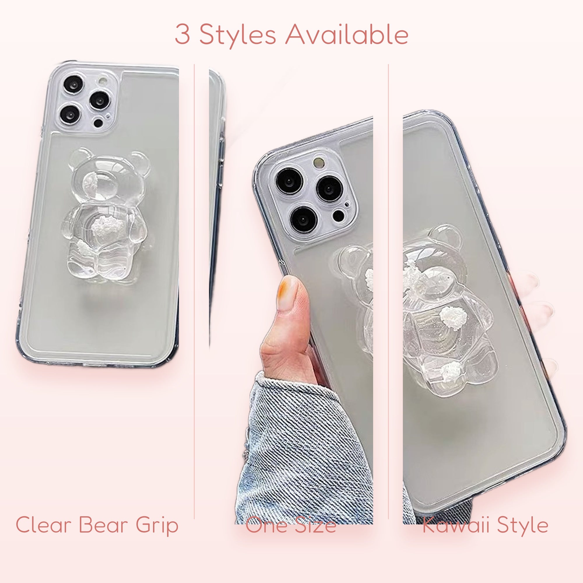 Bubble Up — Crystal Clear Transparent Pop Socket Phone Grip Stand