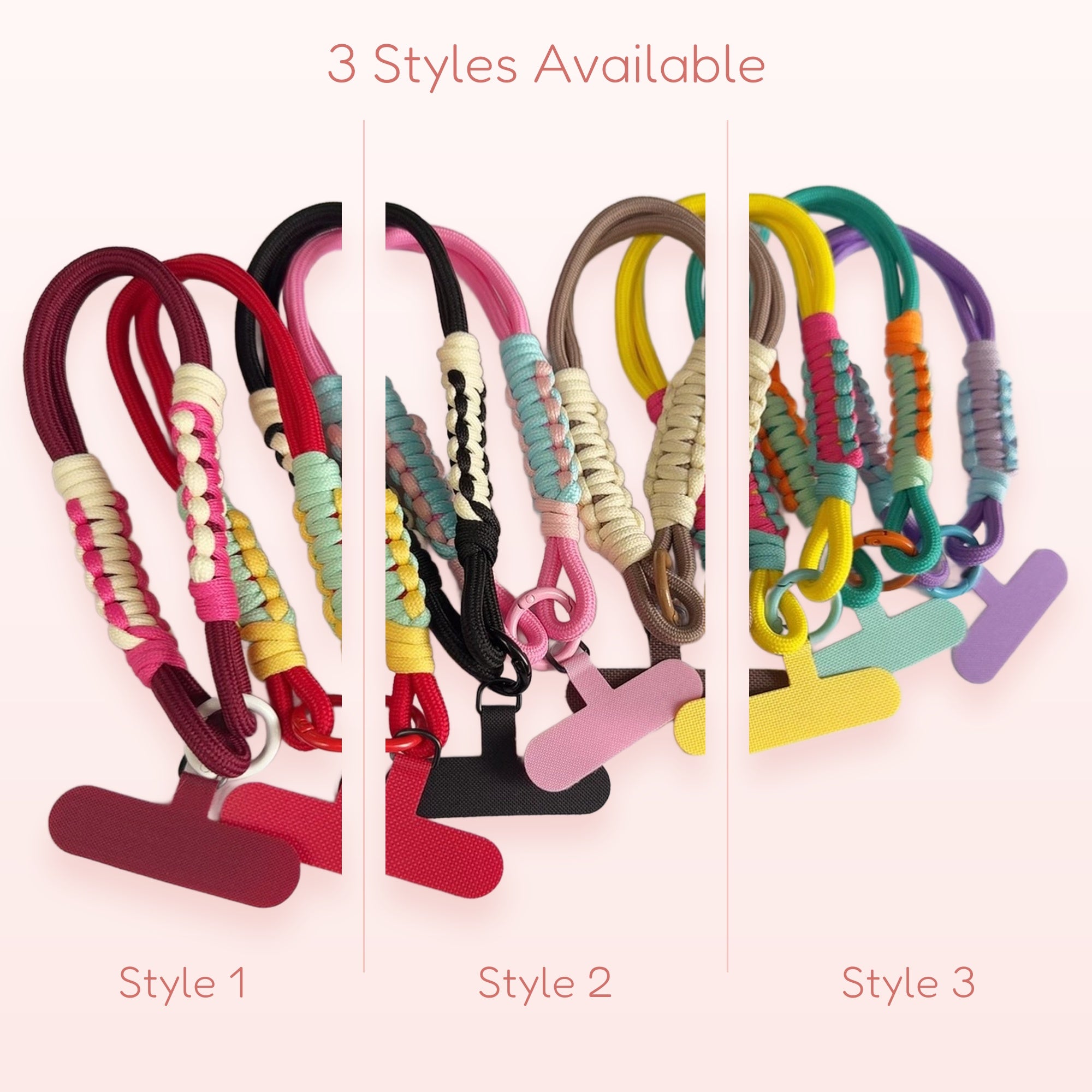 SimplyBubbi — Multicolor Paracord Wristlet Phone Strap | Vibrant Braided Lanyard