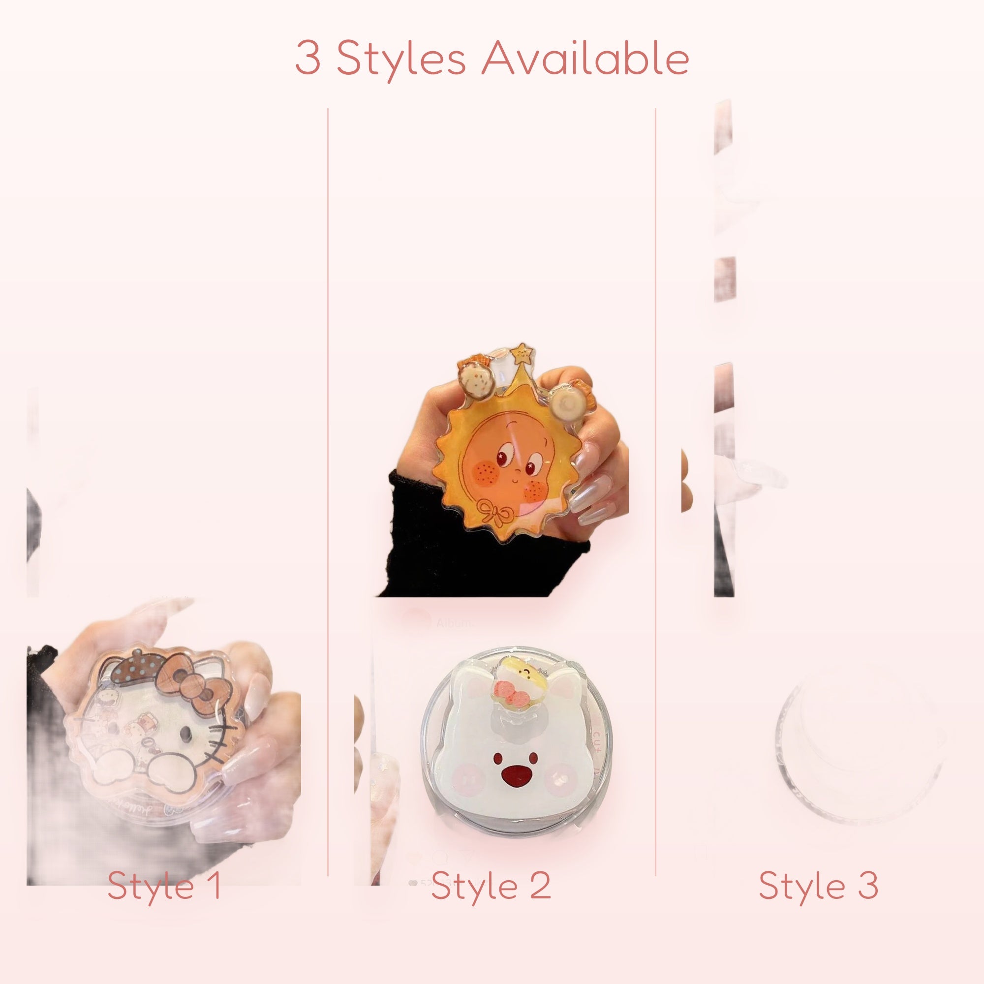 Cute Cartoon Character Phone Grip | Kawaii Pop Socket Stand for Girls
