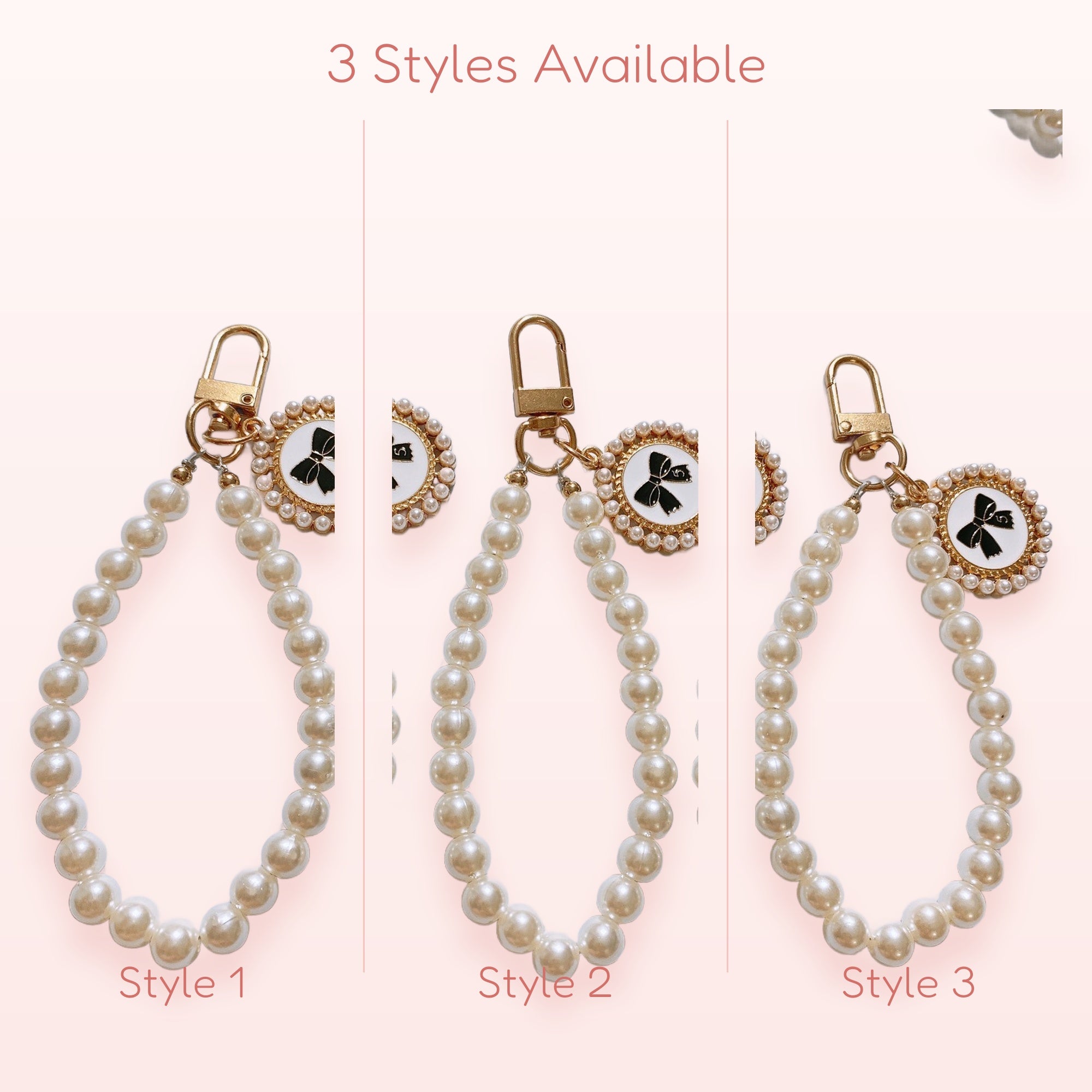 Amazon.com: Imination Pearl Beads Keychain Elegant | SIMPLYBUBBI Phone Charm