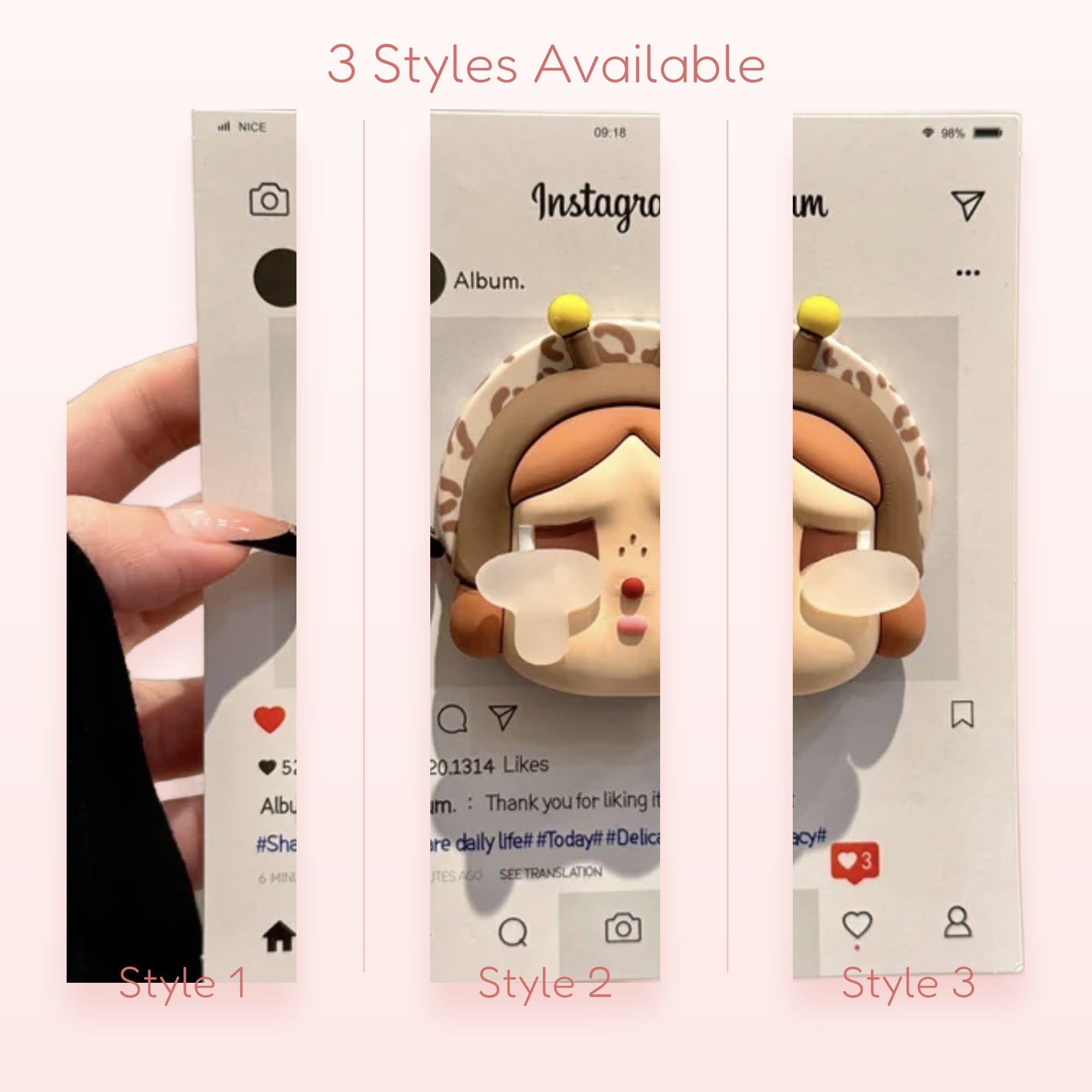 Sad Crying Girl Phone Grip | Kawaii Anime Character Pop Socket Stand