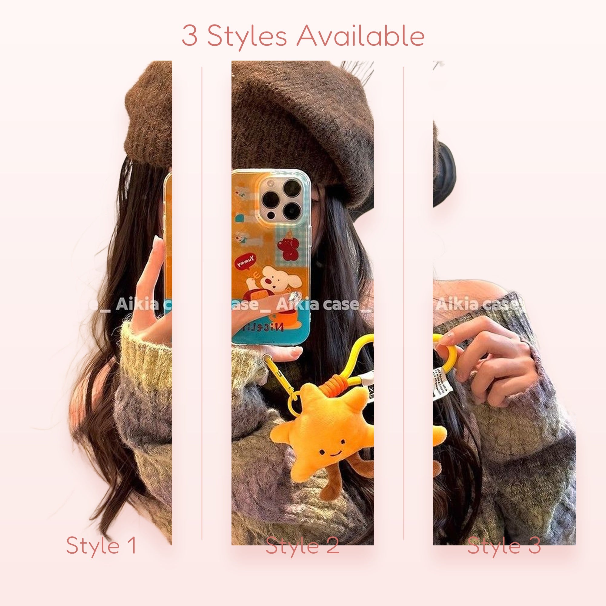 SIMPLYBUBBI — Sunny Star Plush Phone Strap | Yellow Plush Star Keychain