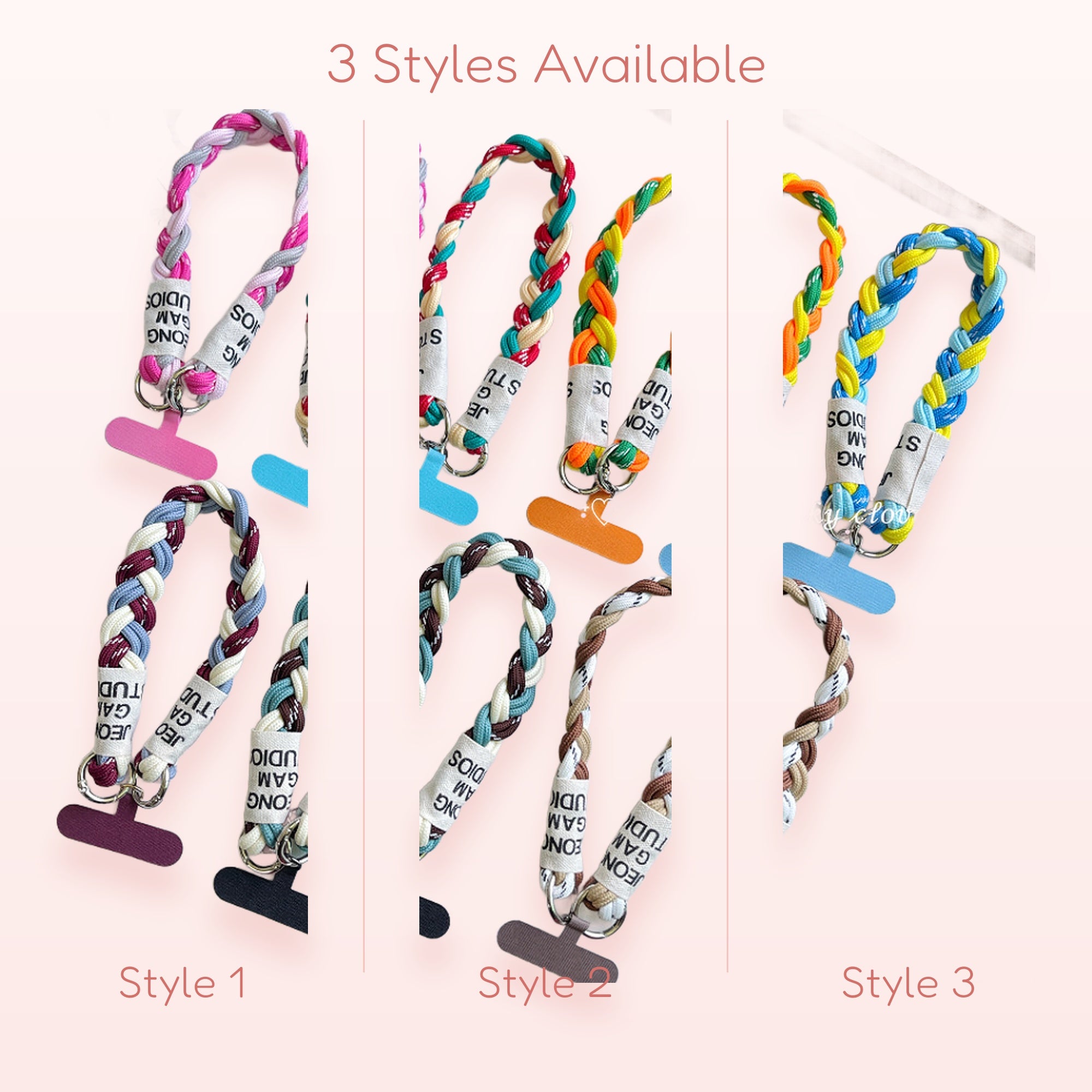 Braided Rope Phone Charm Strap | Colorful Woven Wrist Lanyard