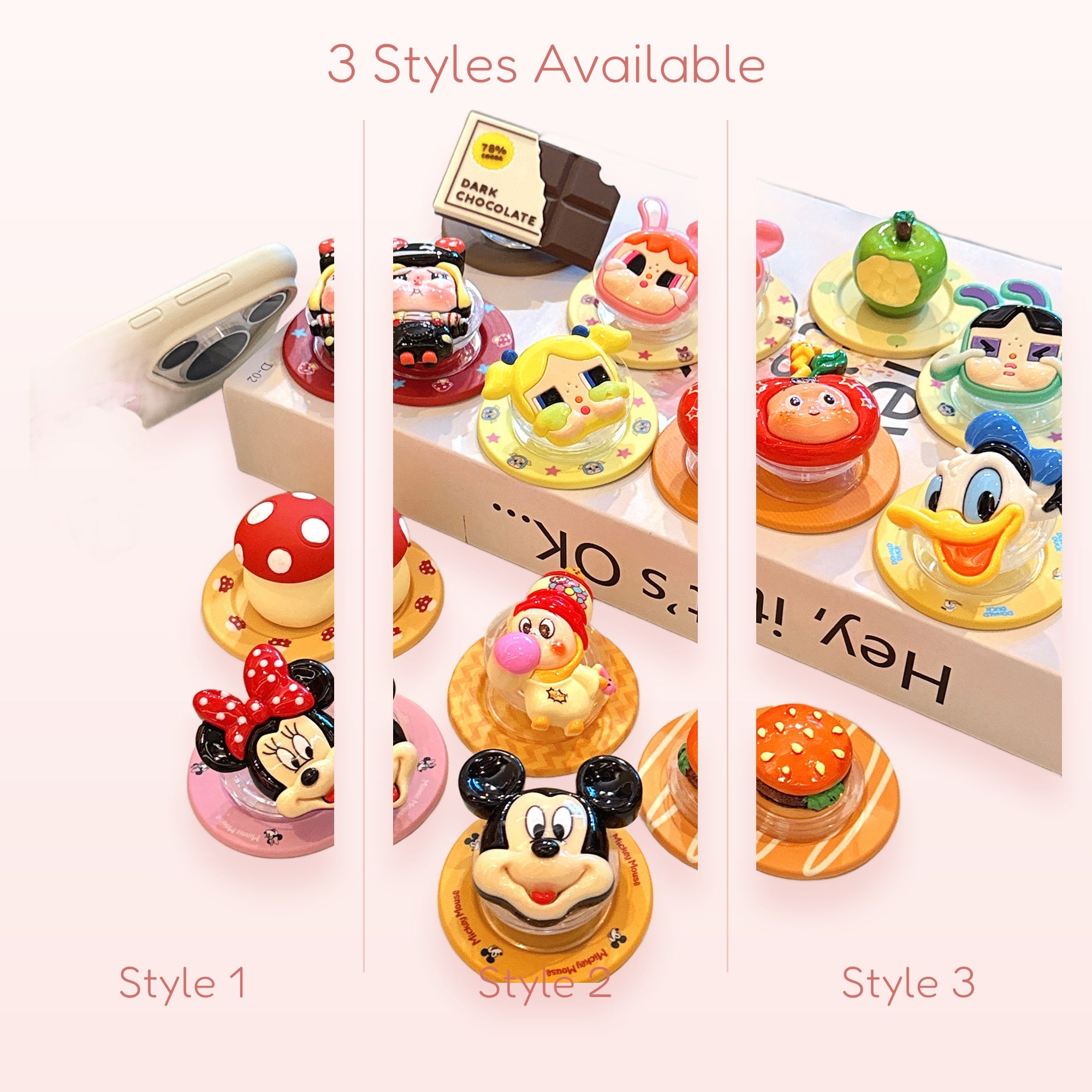 SIMPLYBUBBI — Cute Cartoon Food & Character Phone Grip | Pop Socket Stand Holder