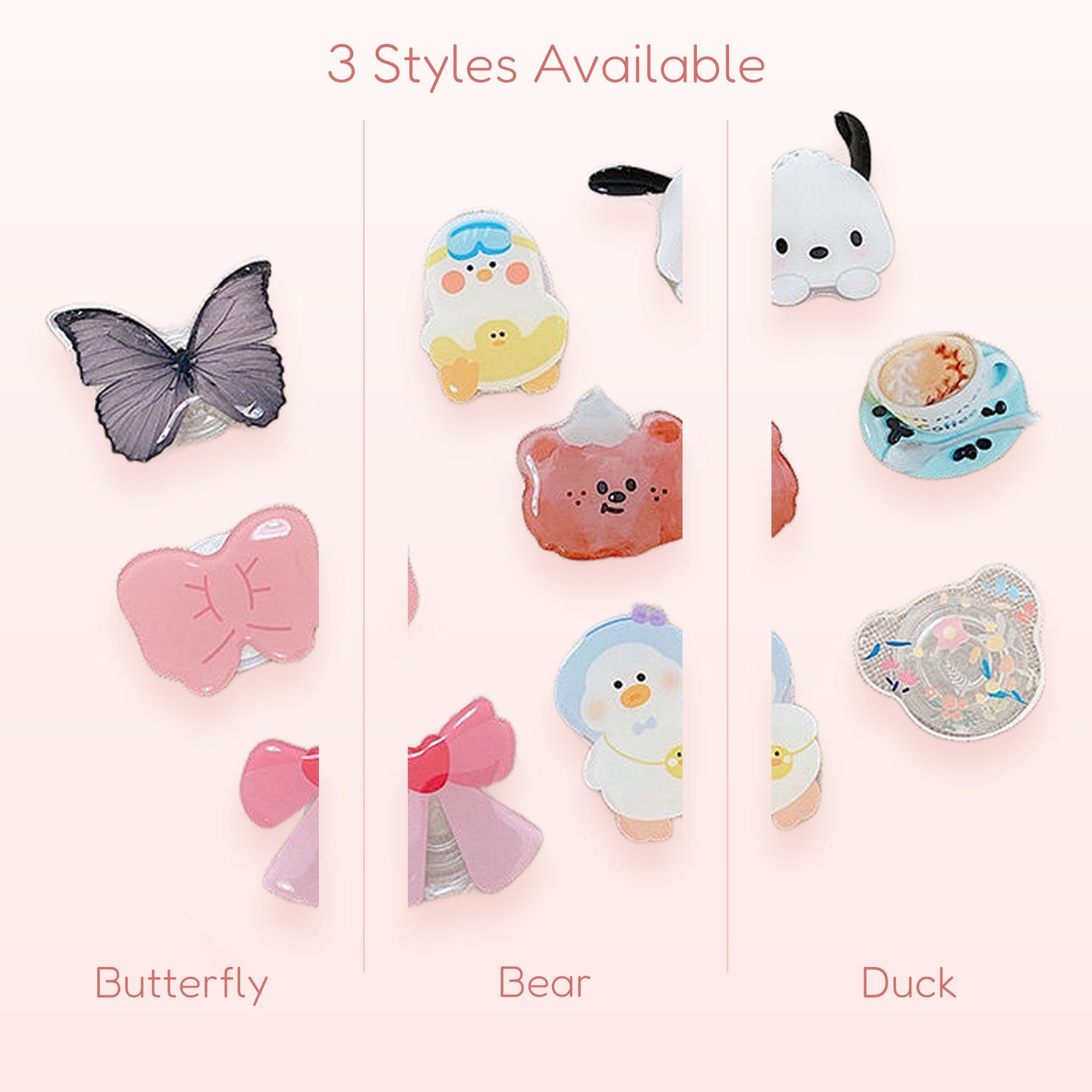 Kawaii Cartoon Phone Grip Stand | Cute Character Expandable Holder