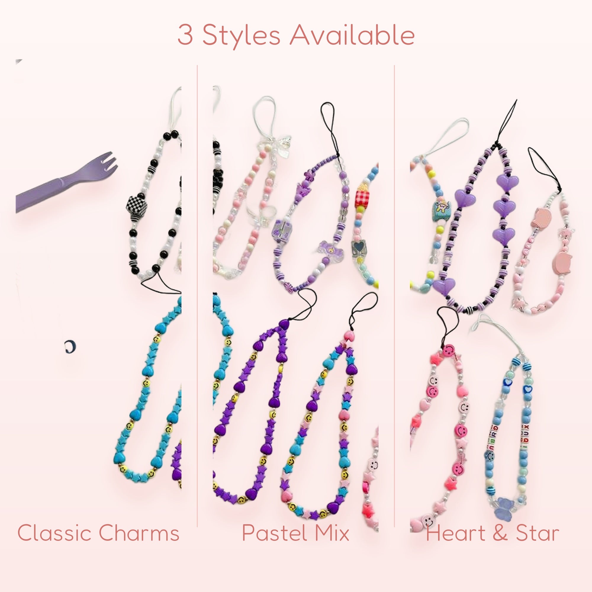 Kawaii Beaded Phone Charm Strap | Cute Wrist Lanyard | Y2K Aesthetic | Gift for Her | Trendy Phone Accessory