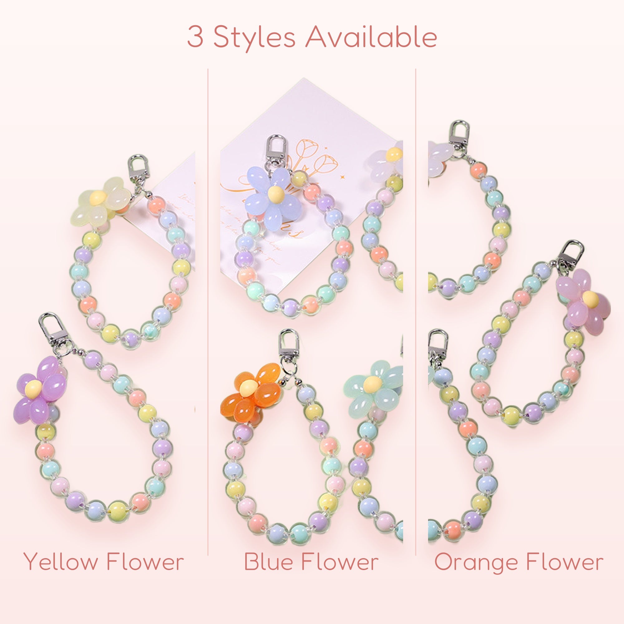 Opaline — White Pearl & Crystal Phone Charm Lanyard