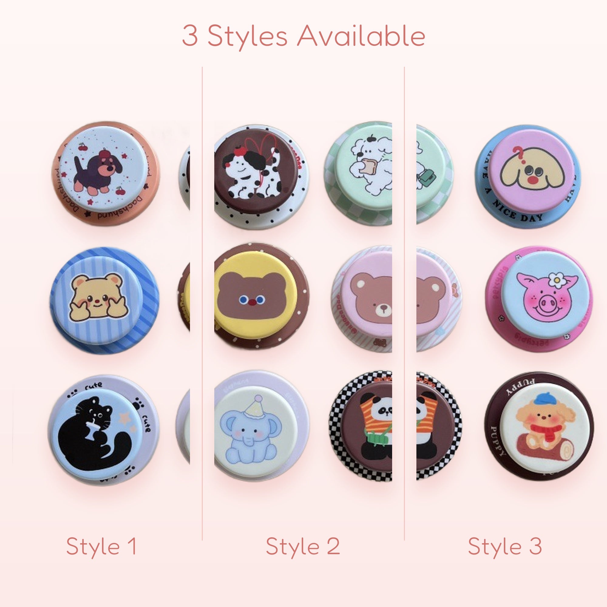 Cute Animal Character Phone Grips | Kawaii Pop Socket Stands for Phones