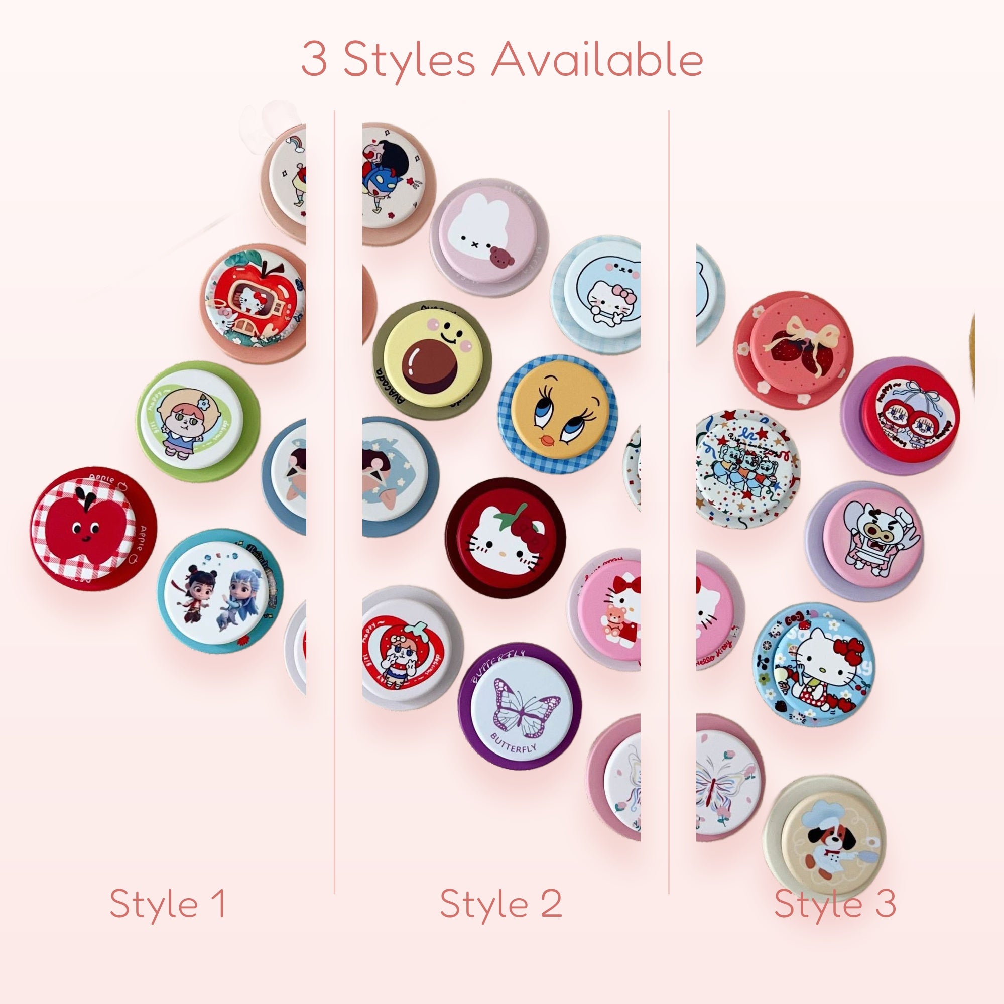 Assorted Kawaii Cartoon Character Phone Grips | Cute Pop Socket Stands for Girls