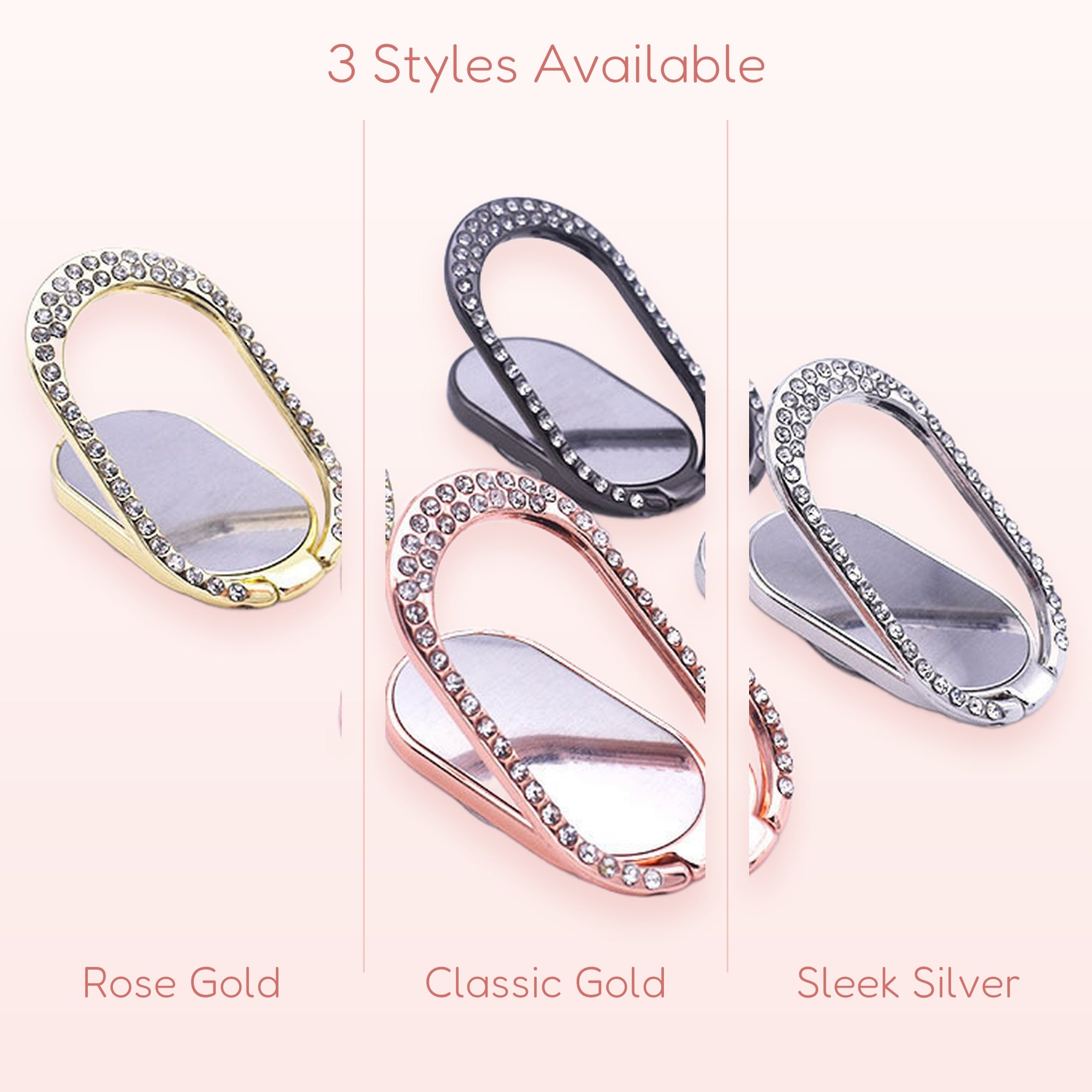 Sparkle Crystal Phone Ring Holder | 360° Rotating Kickstand Grip