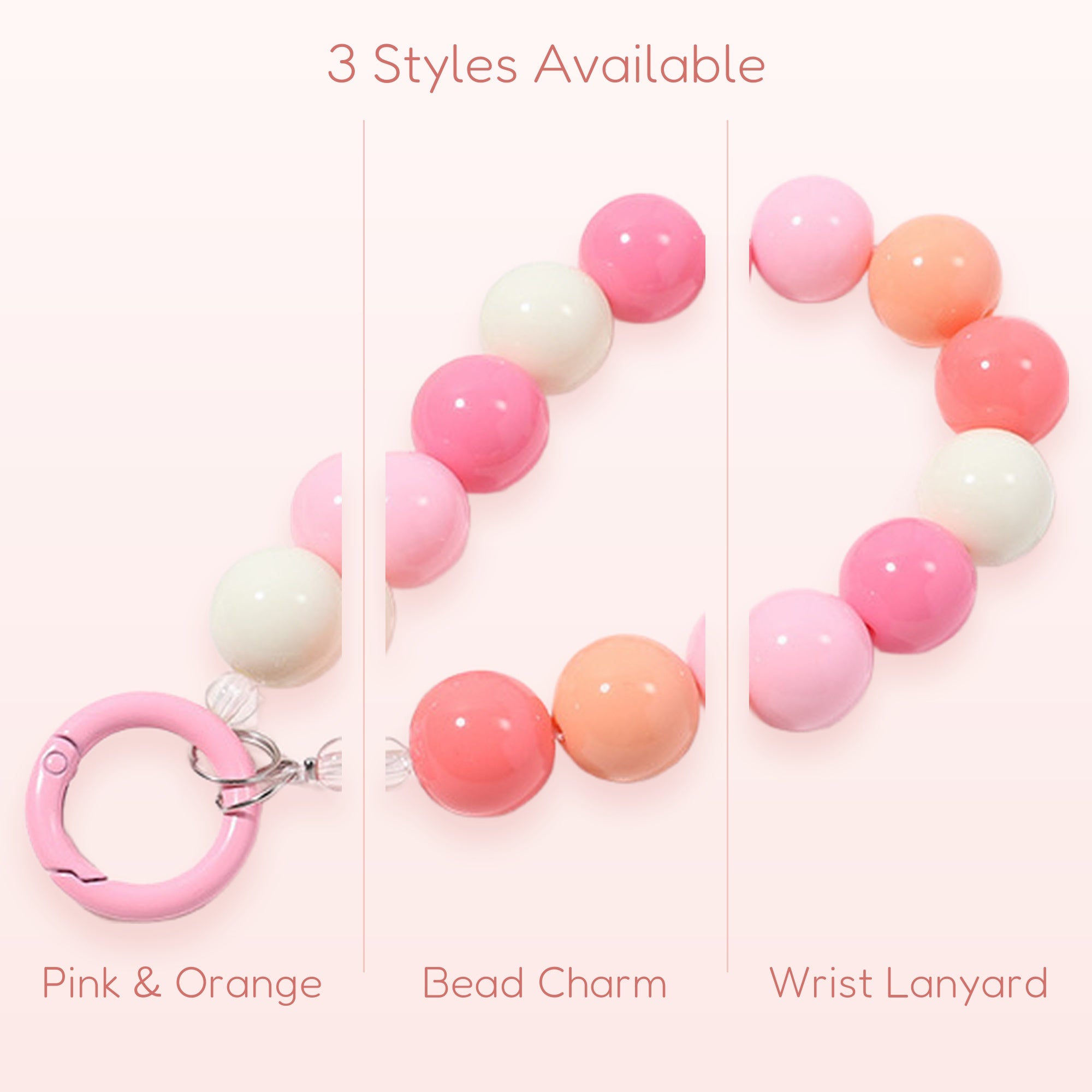 Tied Up — Pastel Bead Phone Charm Strap with Bow