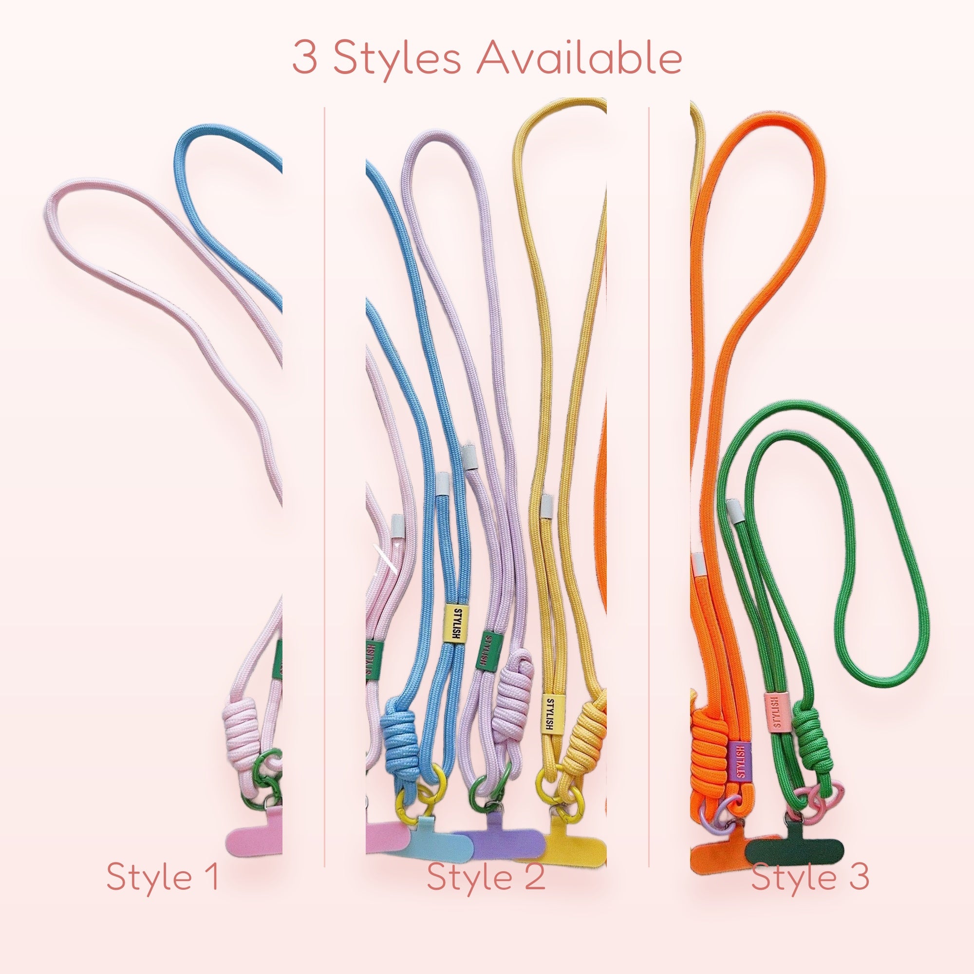 SIMPLYBUBBI — Assorted Braided Rope Phone Lanyard | Vibrant Crossbody Phone Strap