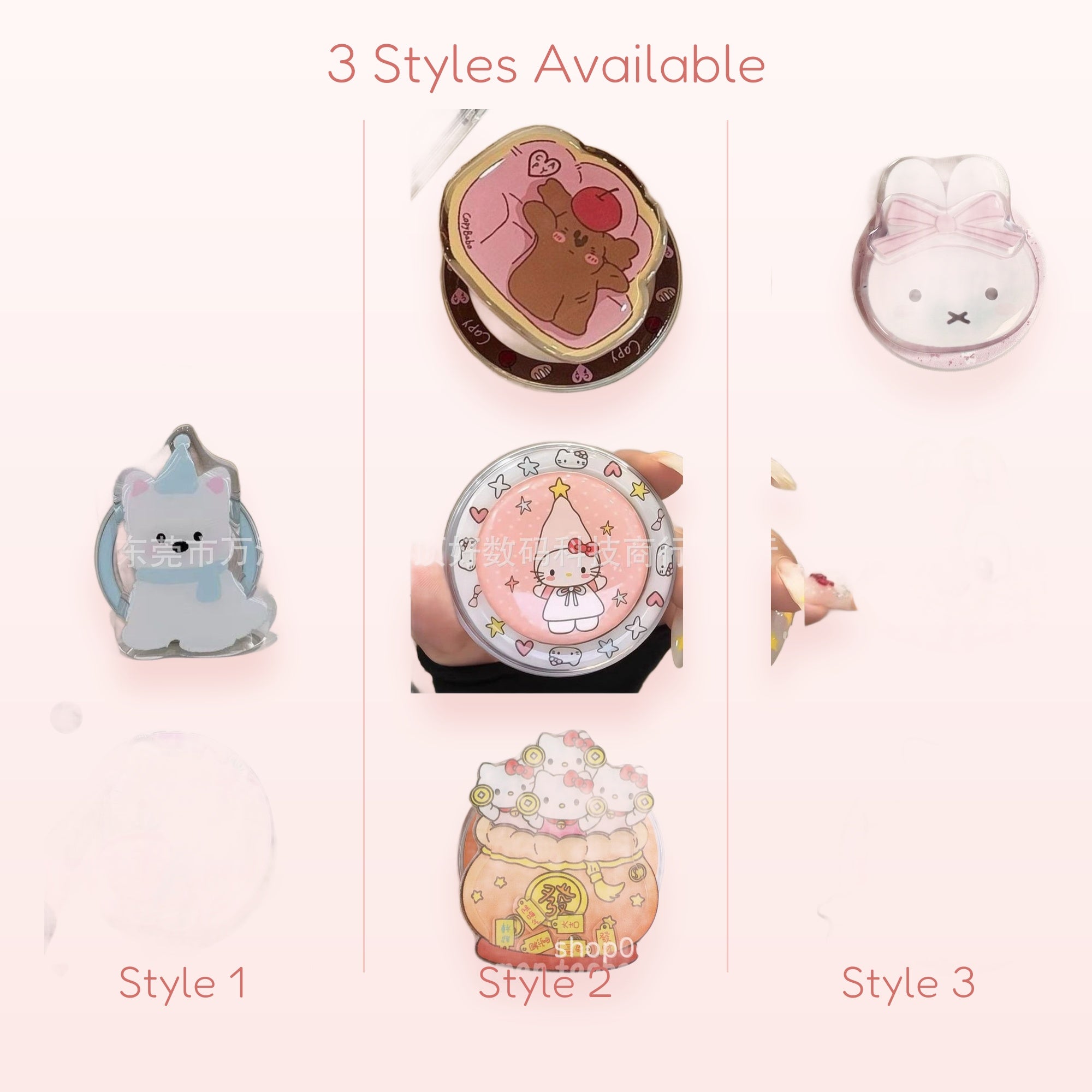 SIMPLYBUBBI — Assorted Cartoon Phone Grip | Cute Push Pop Socket Stand