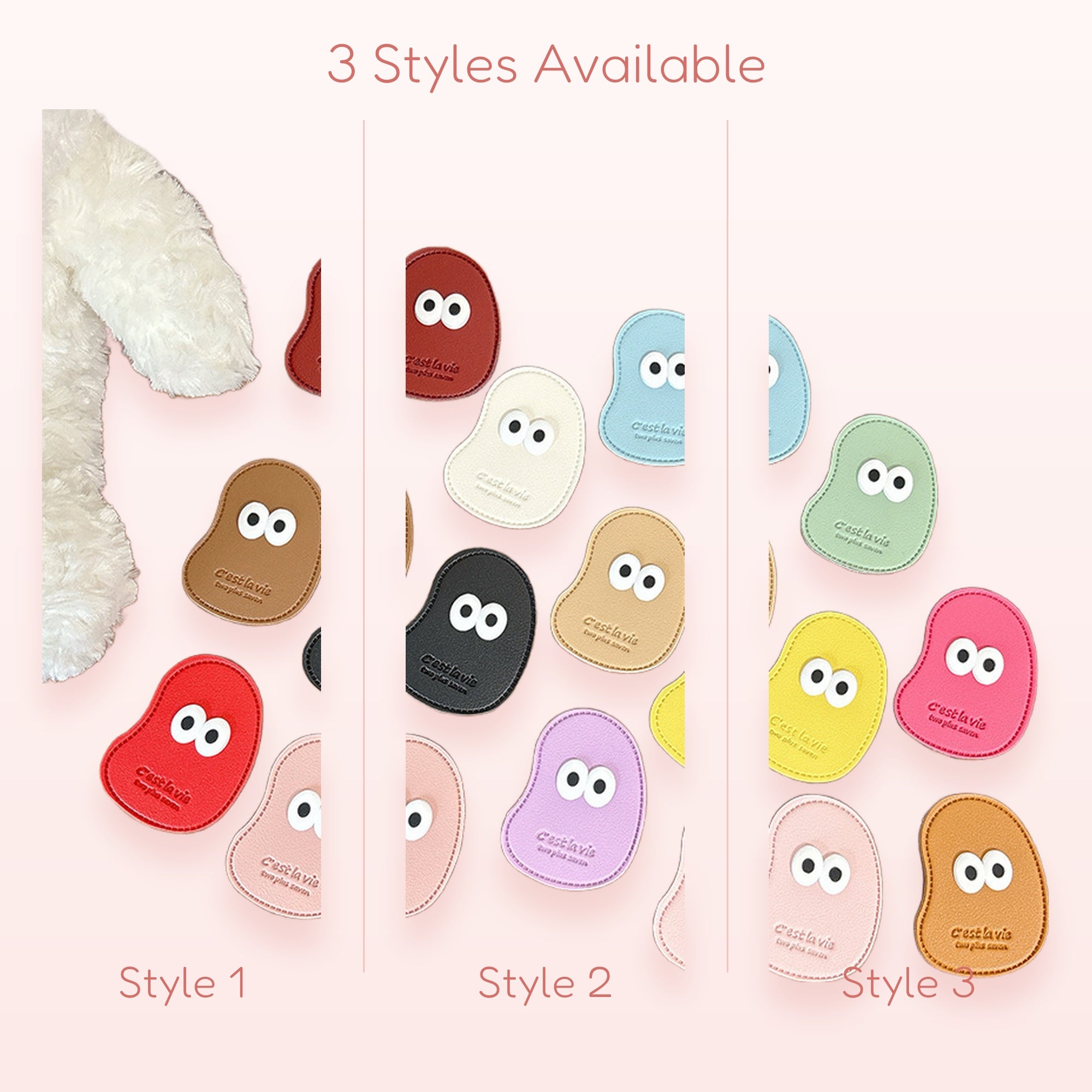 Cute Cartoon Bean Phone Grip | Kawaii Googly Eye Pop Socket Stand