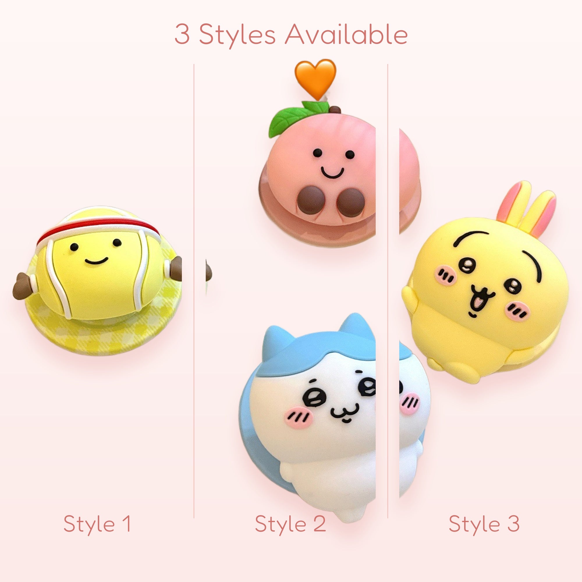Kawaii Cartoon Magsafe Phone Grip | Cute Animal & Fruit Pop Socket Stand