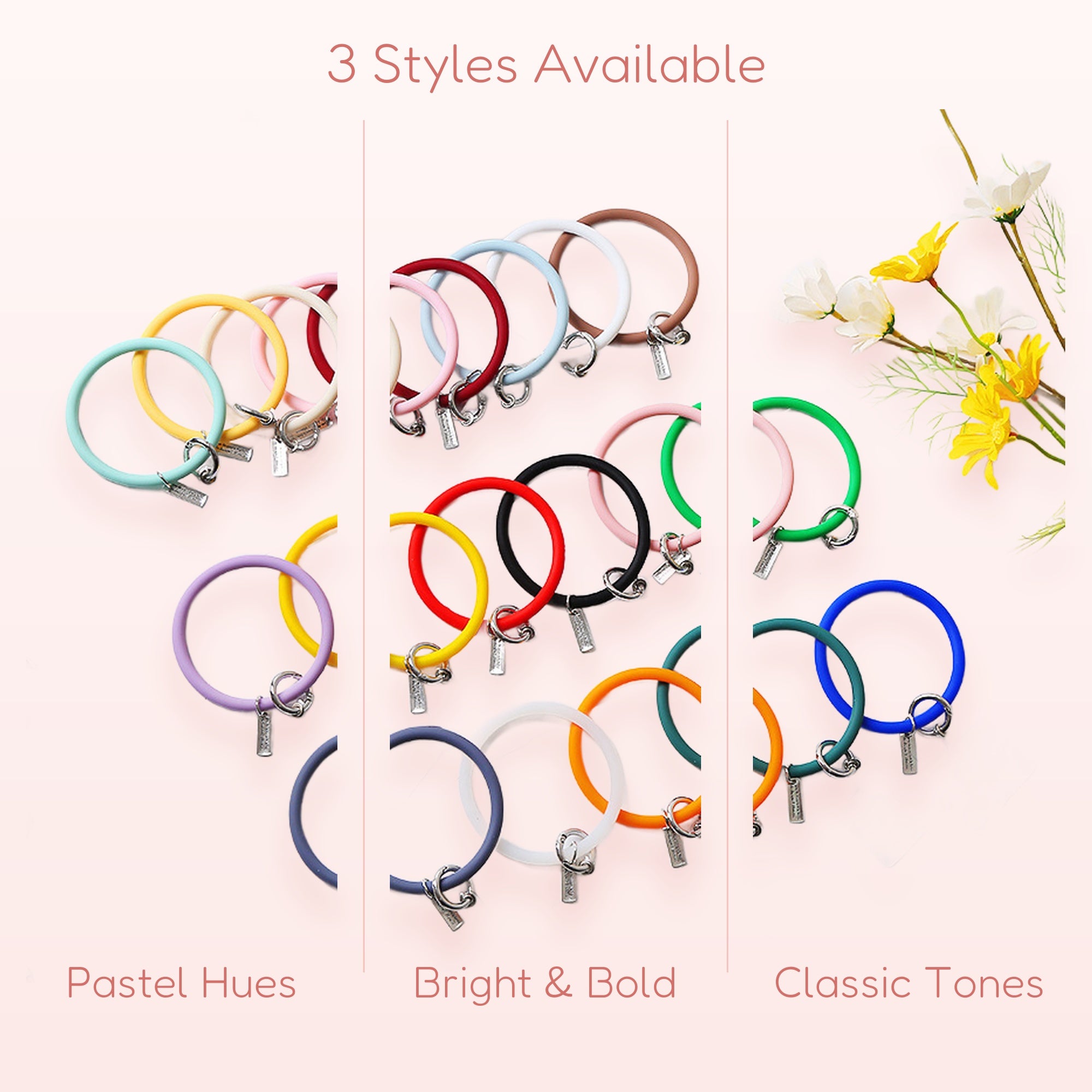 Silicone Wristlet Phone Charm Strap | Colorful Phone Lanyard Keychain