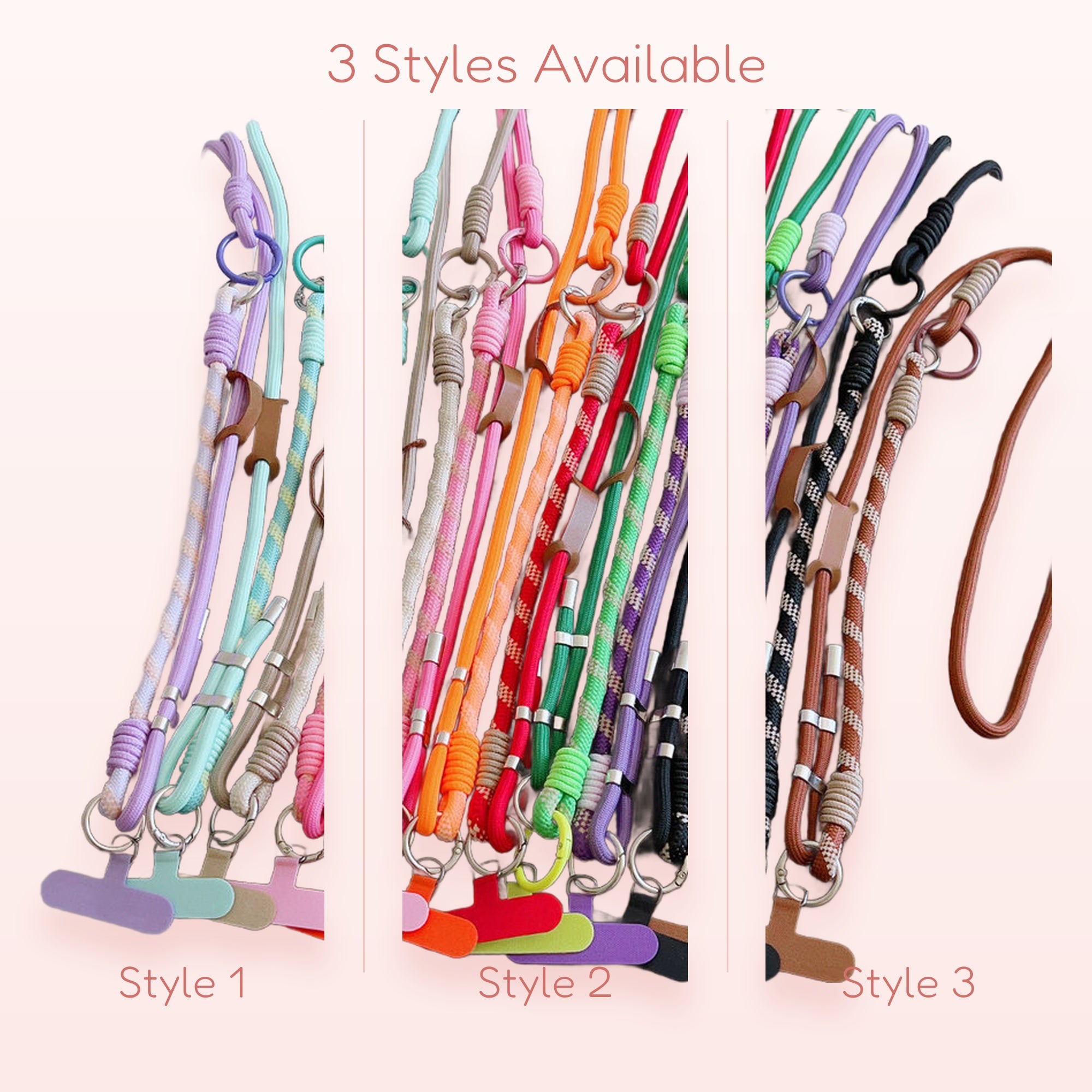 SIMPLYBUBBI — Multi-colored Braided Phone Lanyard | Adjustable Crossbody Patch Strap
