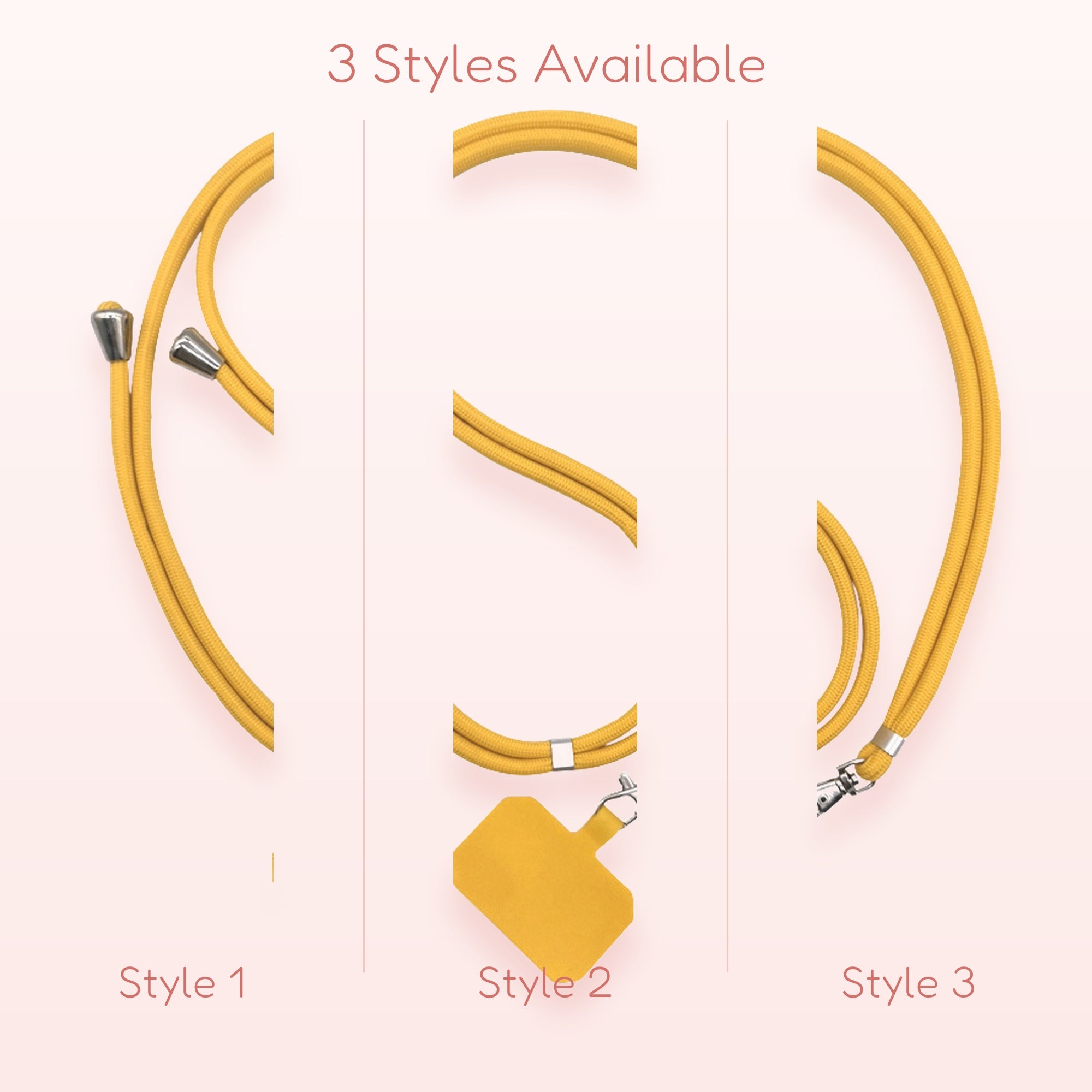 Sunny Yellow Adjustable Phone Lanyard | Minimalist Crossbody Phone Strap
