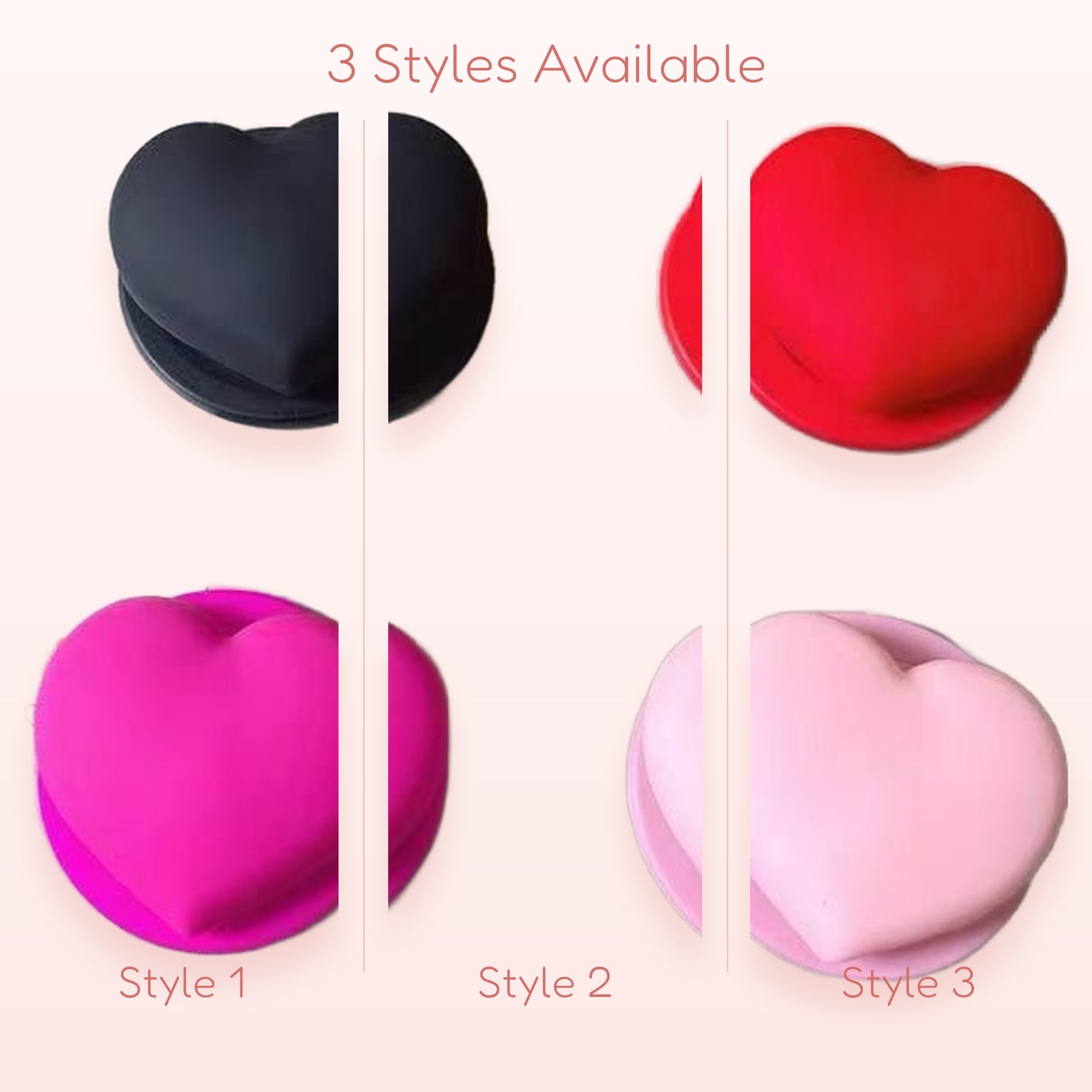 Cute Heart Phone Grip | Kawaii Pop Socket Stand in Black, Red, Pink
