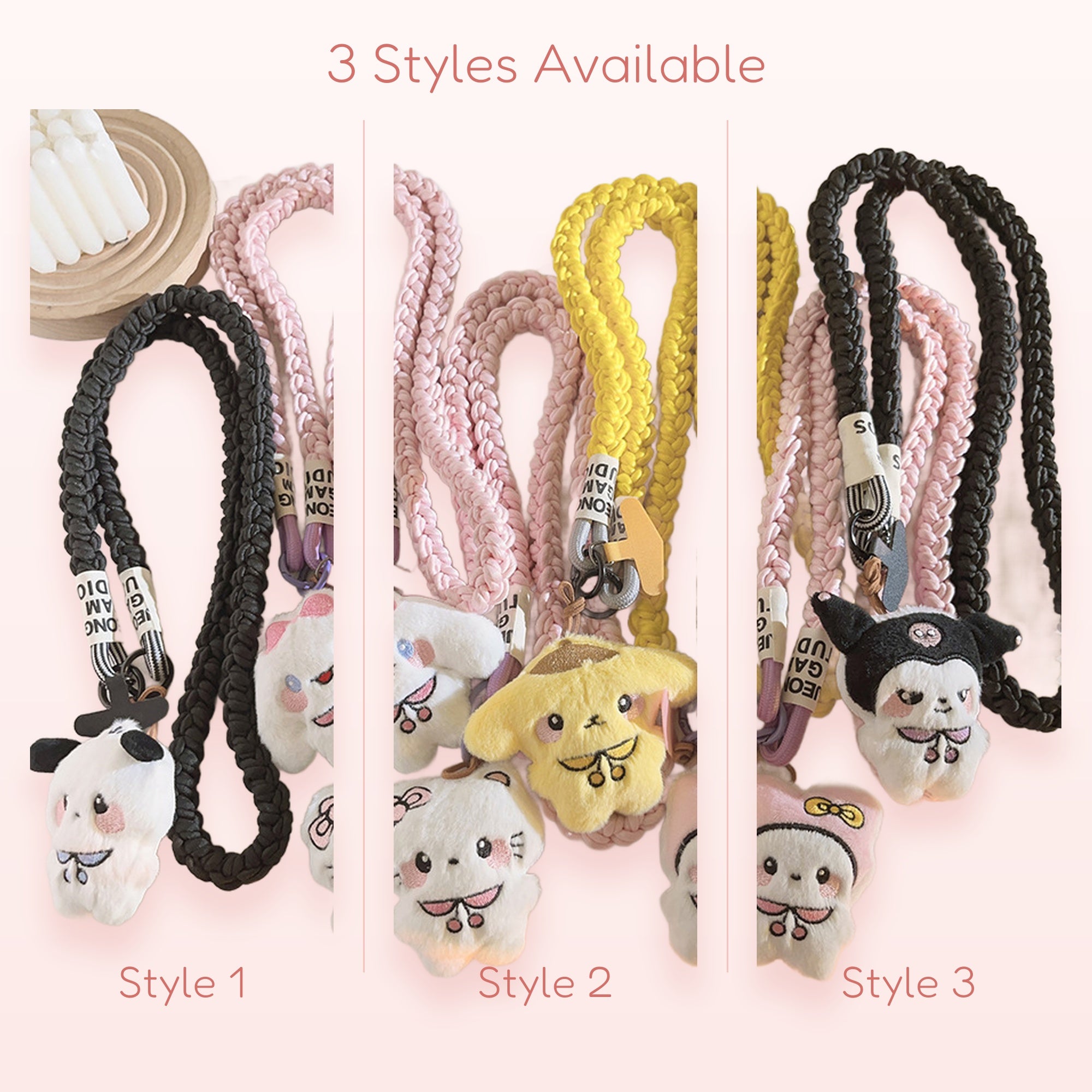 SIMPLYBUBBI — Braided Plushie Animal Lanyards | Cute Wrist & Neck Straps