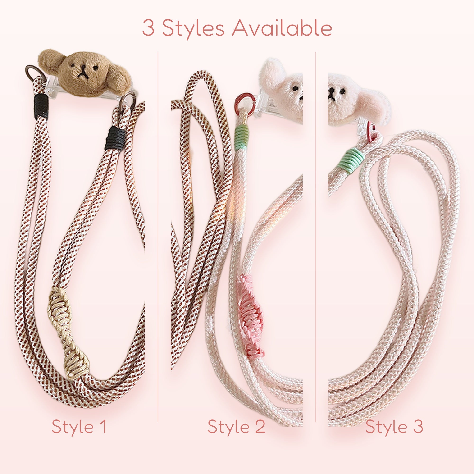 Cute Plush Bear Phone Lanyard | Kawaii Adjustable Crossbody Strap
