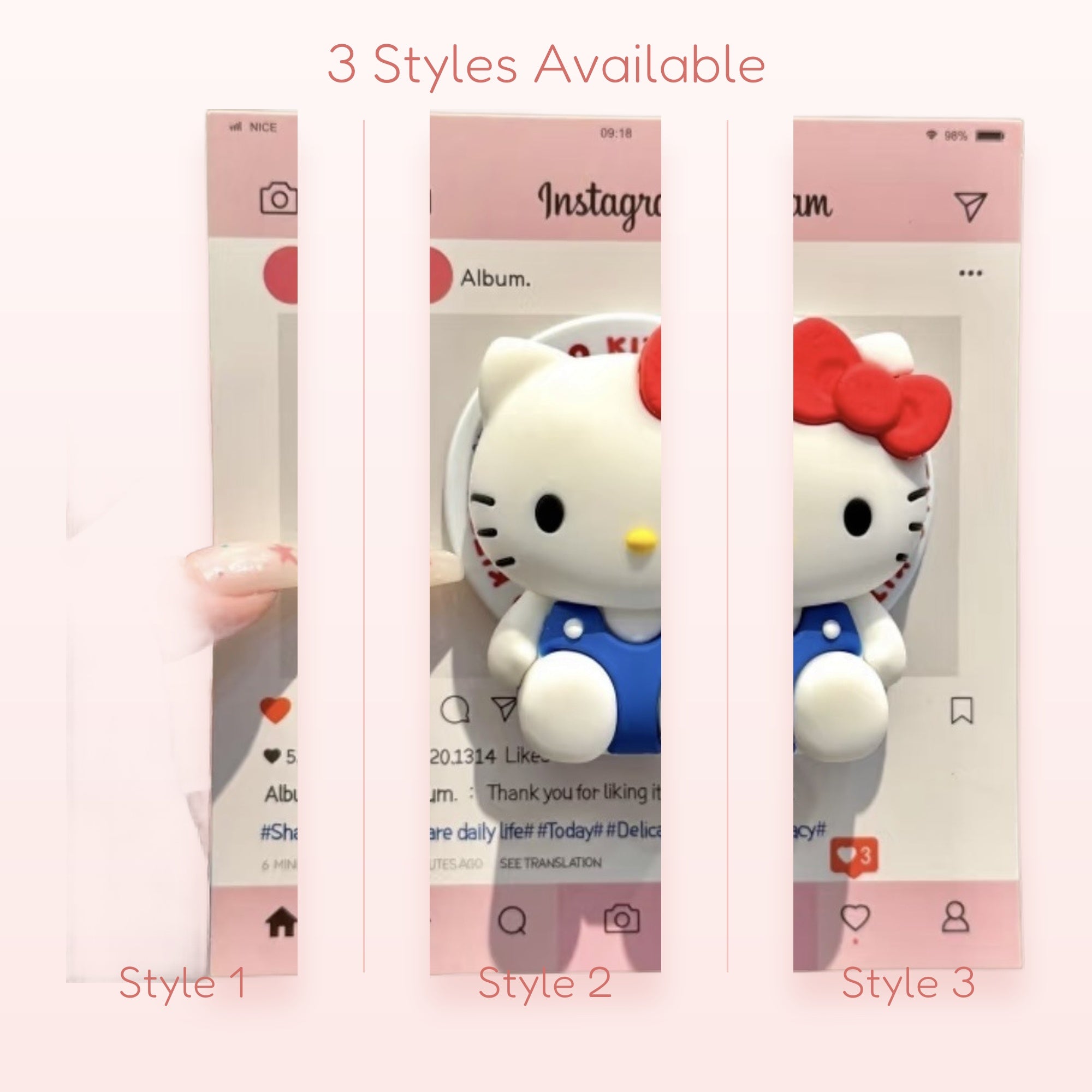 Hello Kitty Instagram Phone Grip | Kawaii Pop Socket Stand for iPhone & Android