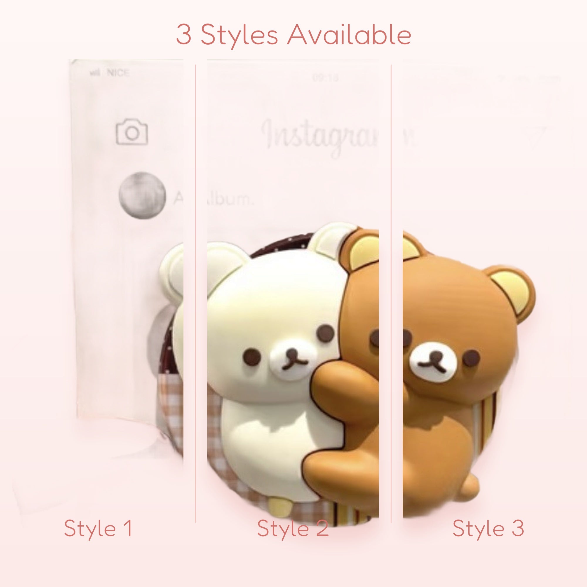 Kawaii Rilakkuma & Korilakkuma Bear Phone Grip | Cute Pop Socket Stand